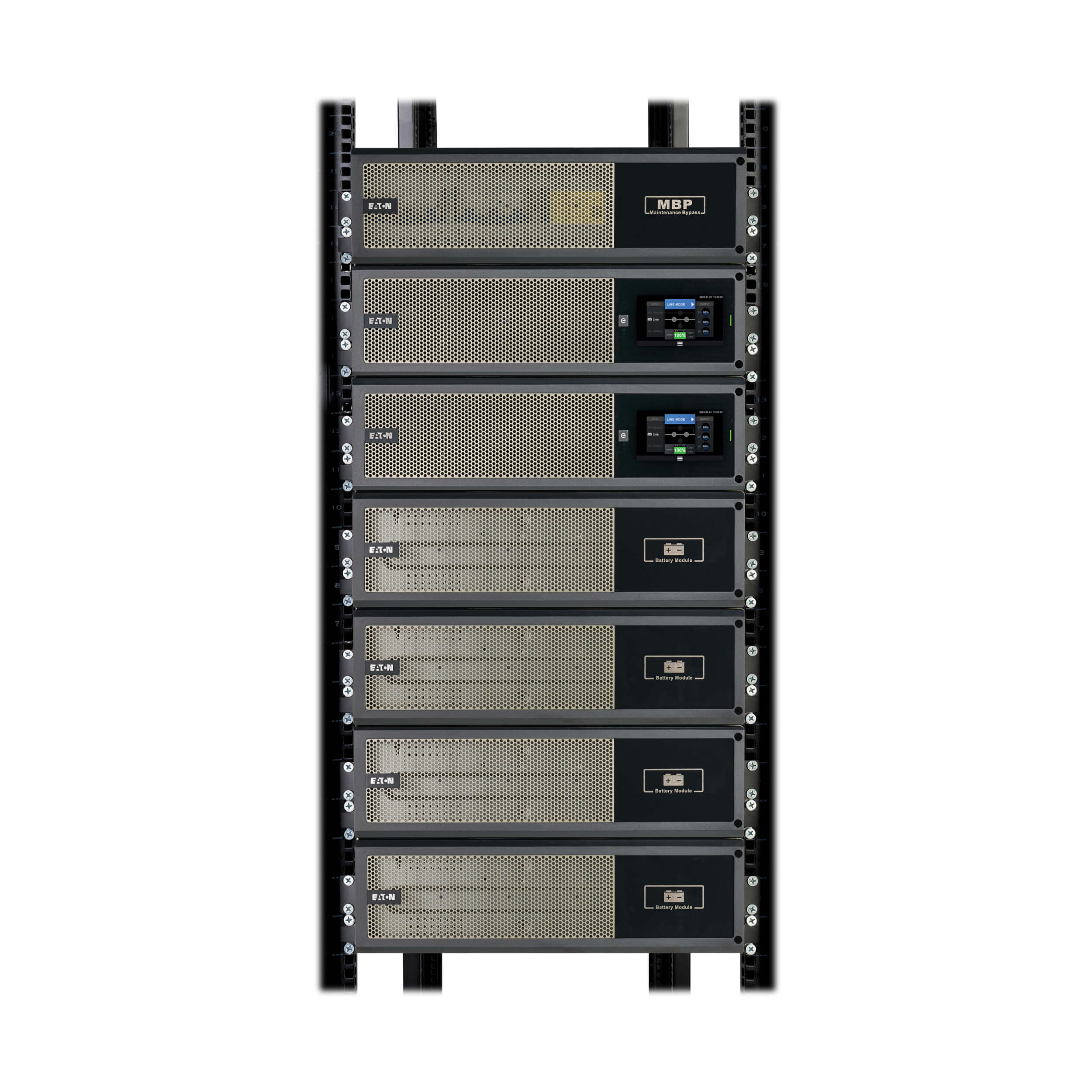 Hardwire Connection Data Rack 3-Phase On-Line UPS 15kVA 15kW, N1, 400V, Hardwire, Network Card, 21U ...