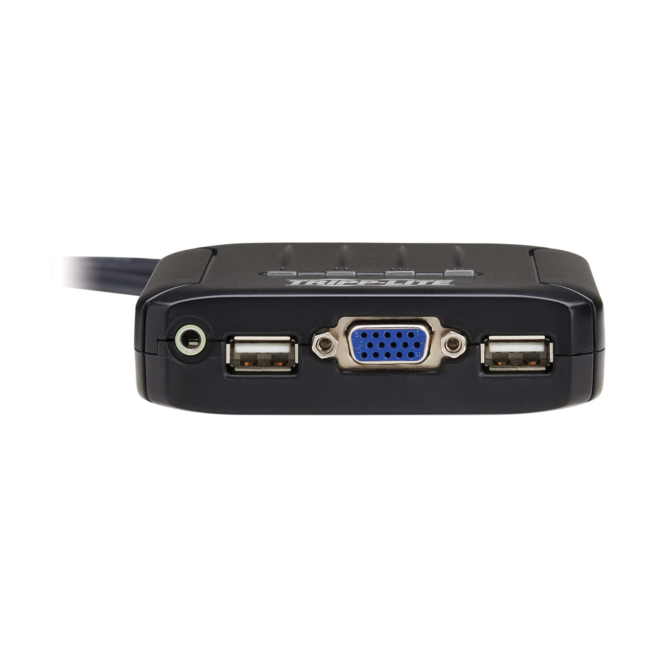 4Port VGA KVM Switch, BuiltIn VGA, USB, Audio Cables Eaton