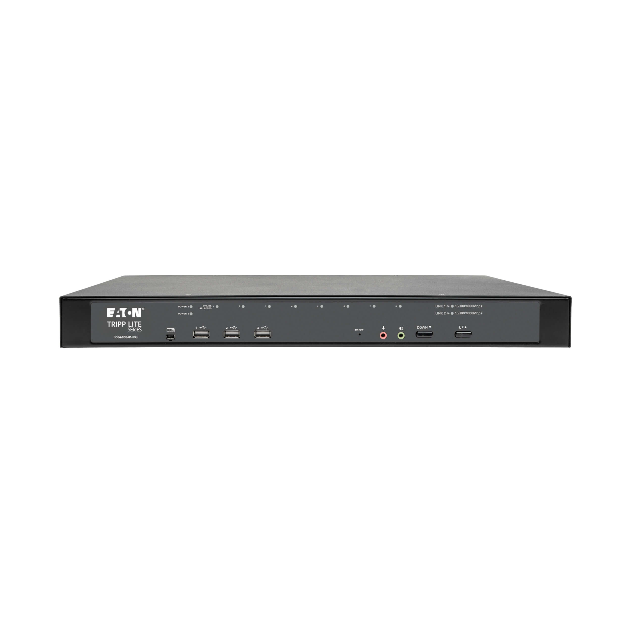 8-Port Cat5 KVM Switch, IP, 1 Local, 1 Remote, 1U, TAA | Eaton