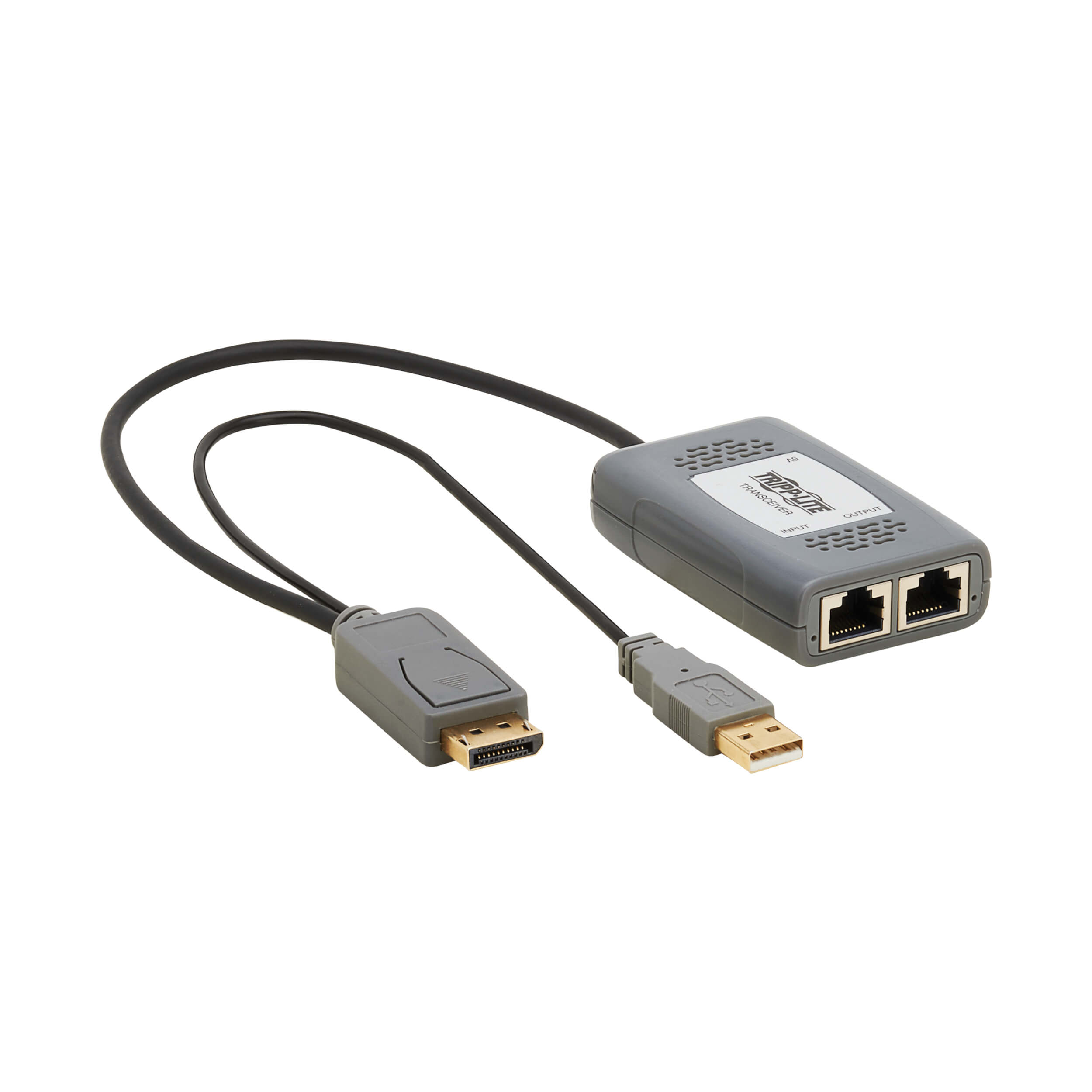 DisplayPort over Cat6 Pigtail Receiver, Repeater, 4K, 230ft | Eaton