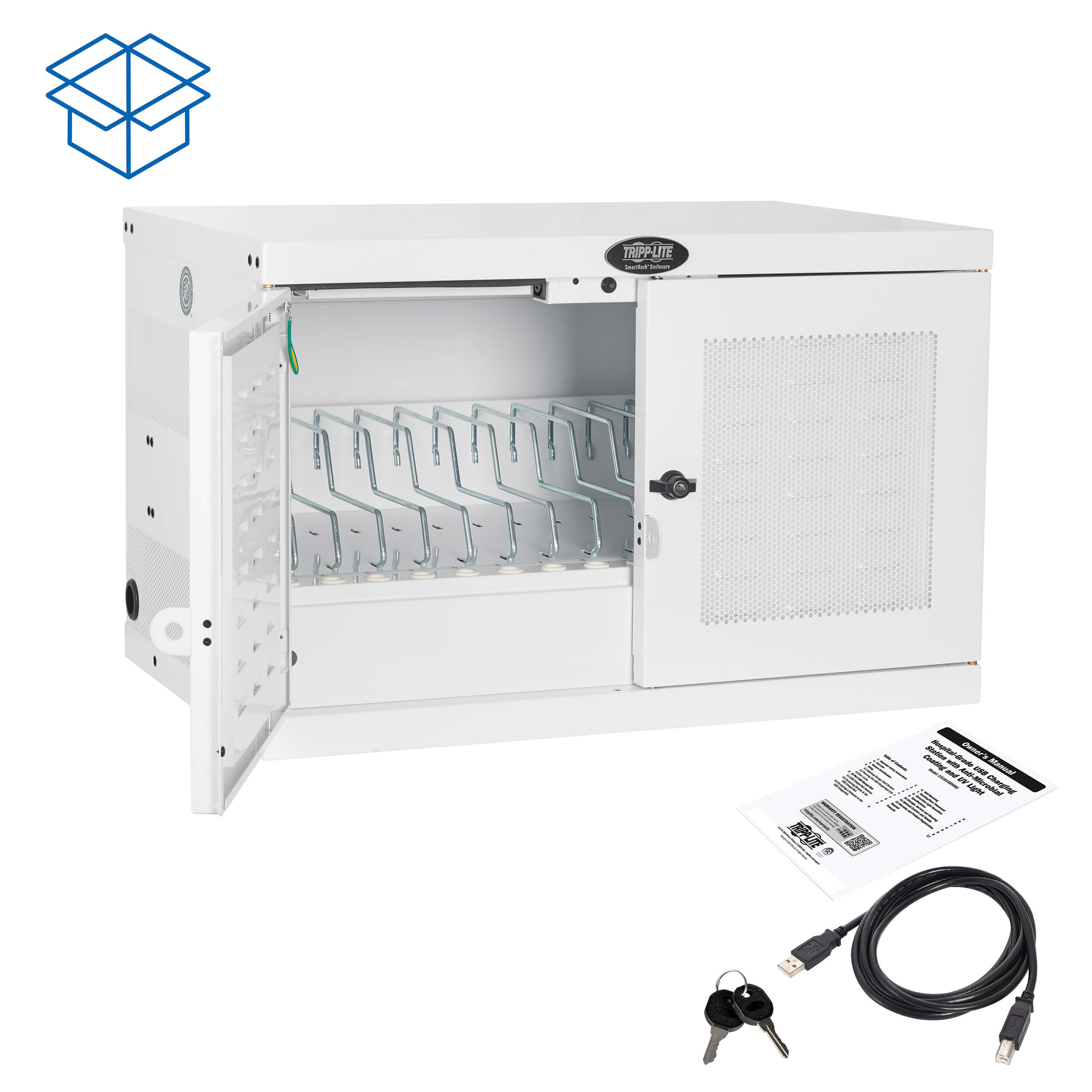 MultiDevice UV Charging Station, 16 USB Ports, Hospital Grade