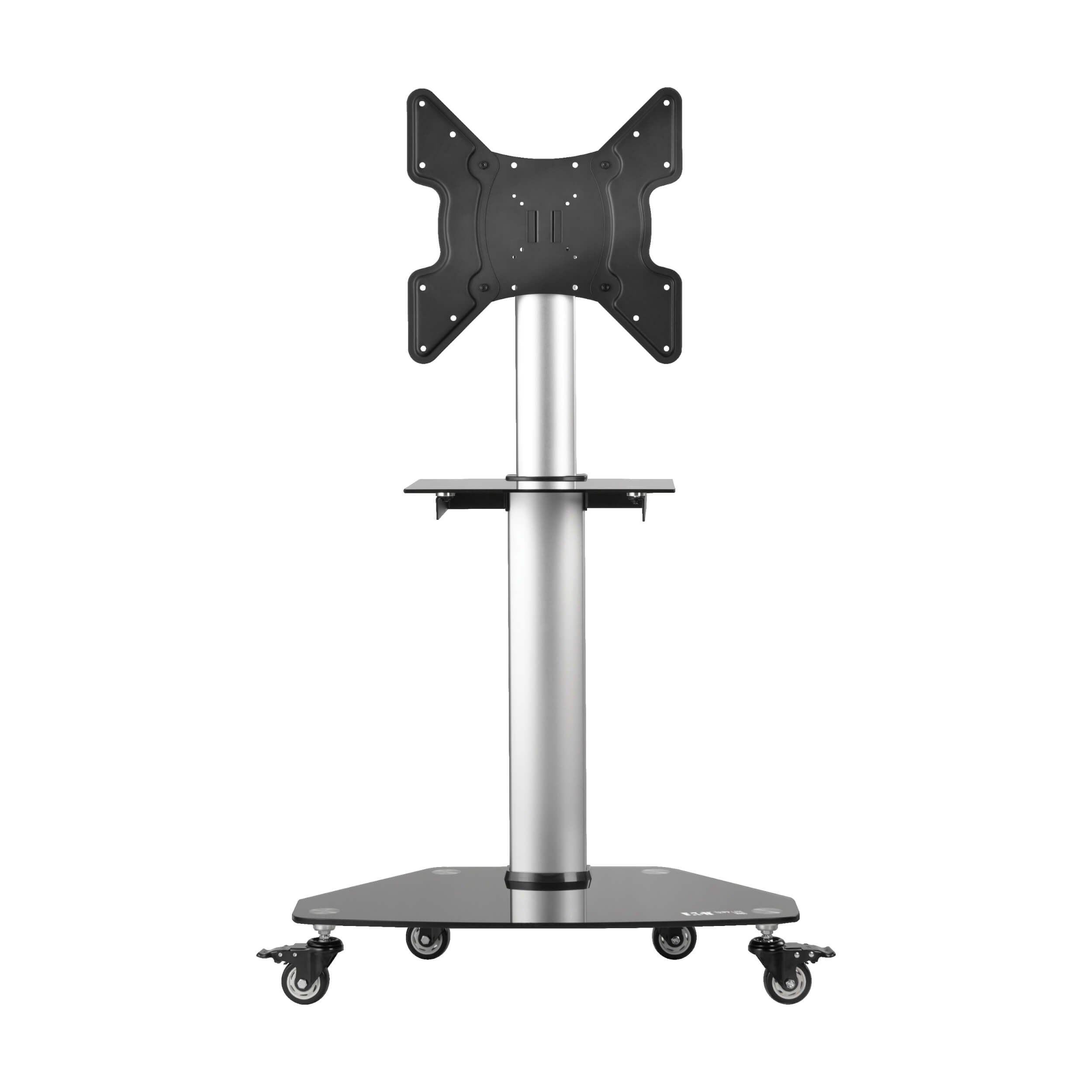 Premier Rolling TV Monitor Cart 32in to 55in with glass shelves Eaton