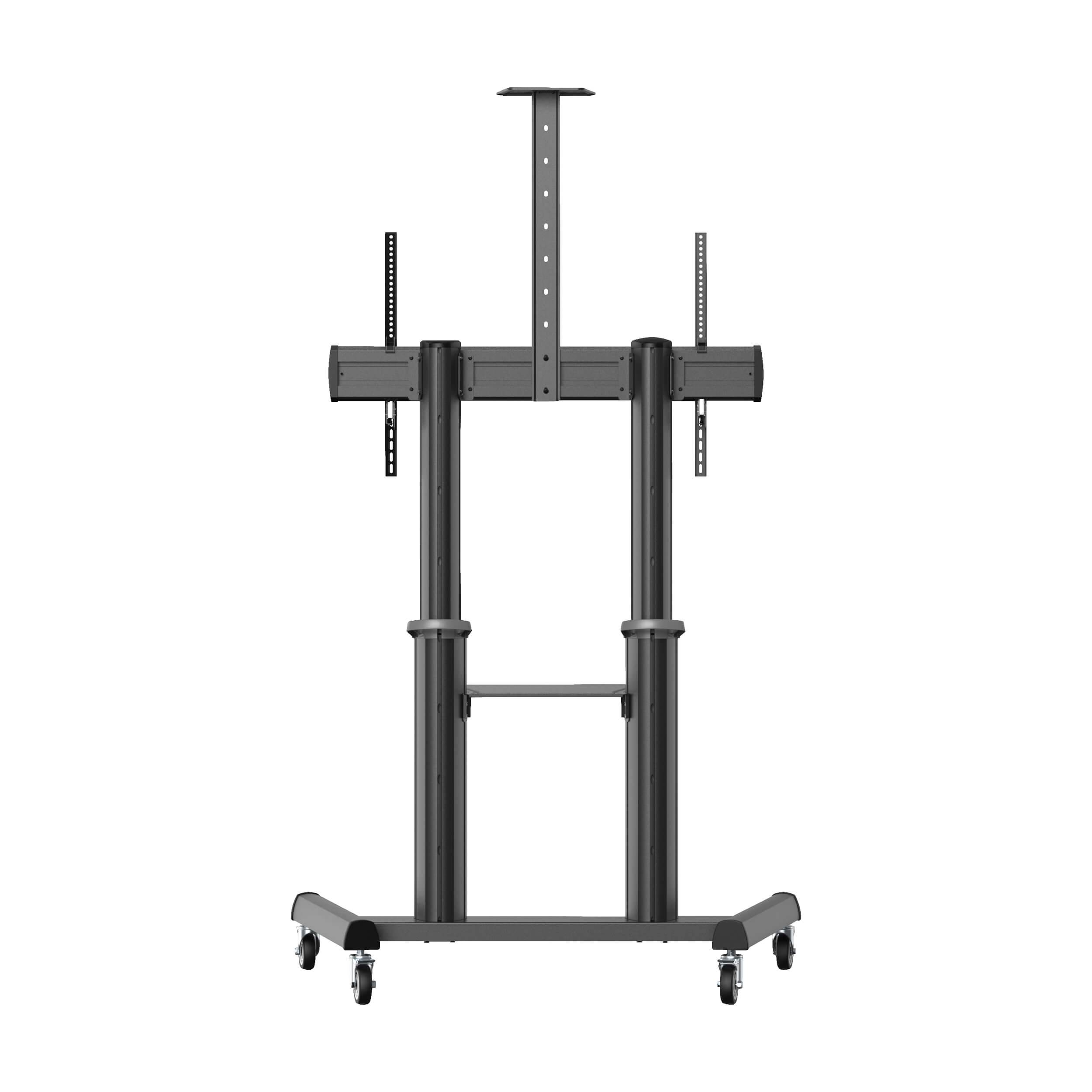Rolling TV Monitor Cart 37in to 120in with Antimicrobial protection