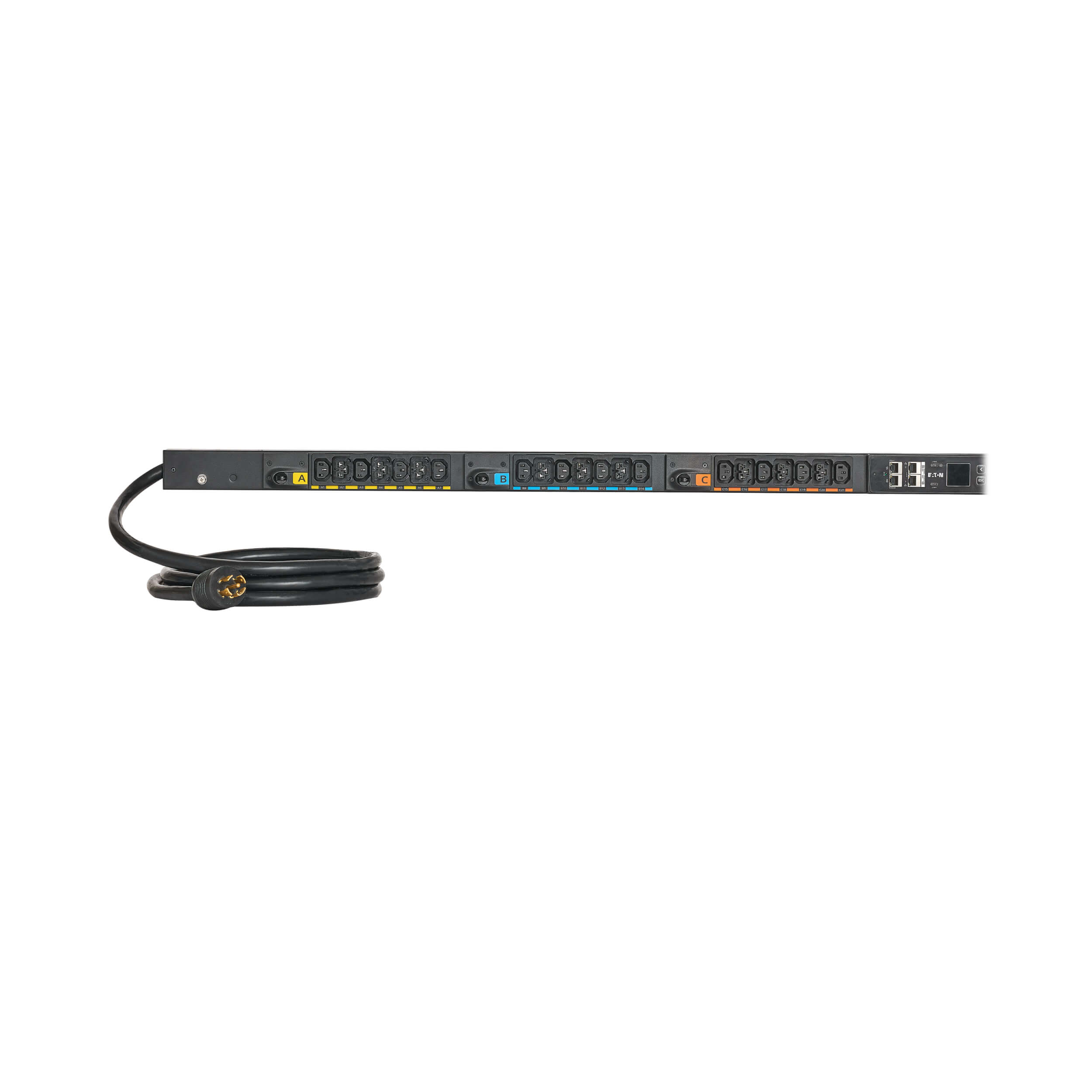 3-Phase Managed Rack PDU, 120V 208V, 42 Outlets, 24A, 8600W, 0U | Eaton