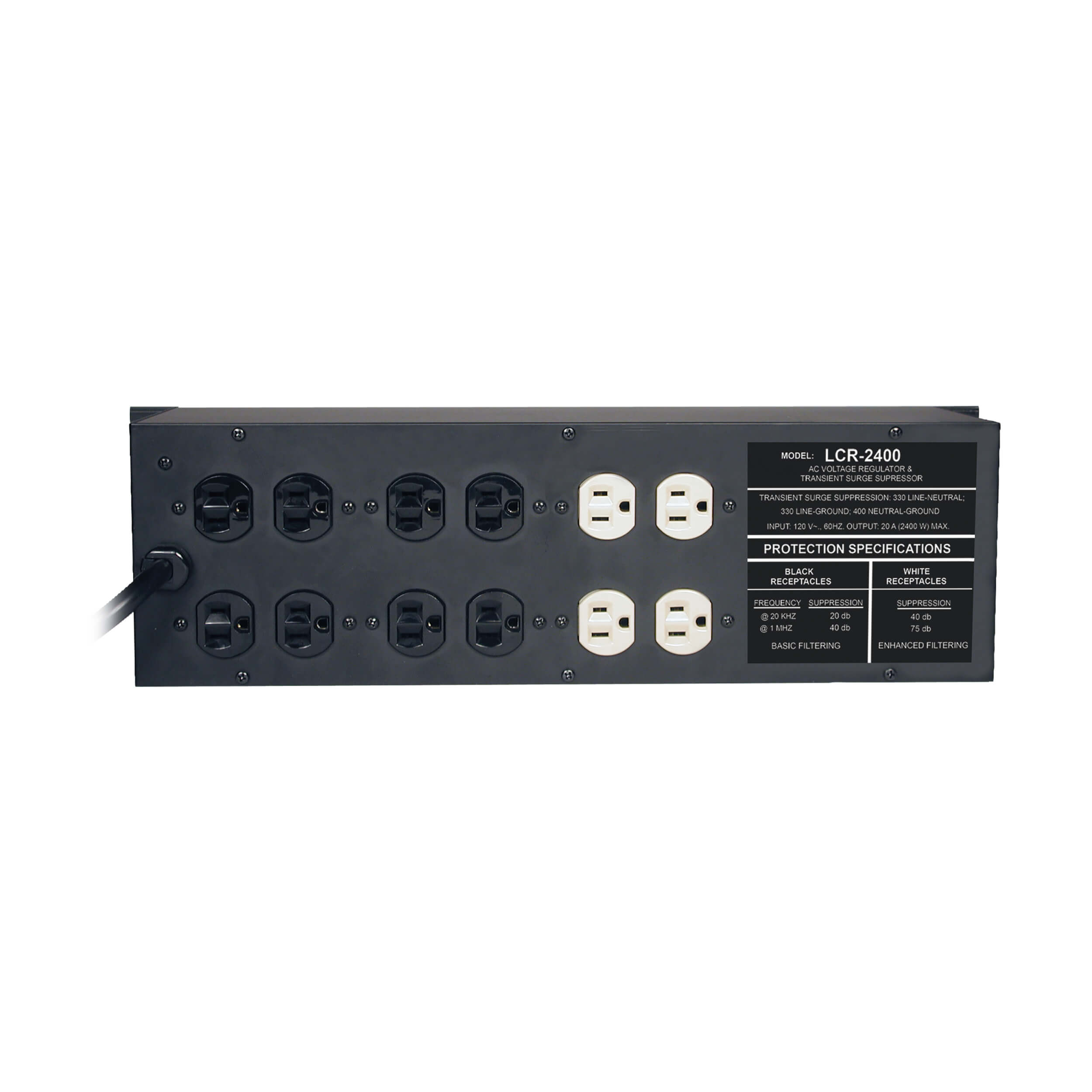 2400W 120V 3U Power Conditioner with Automatic Voltage Regulation, AC