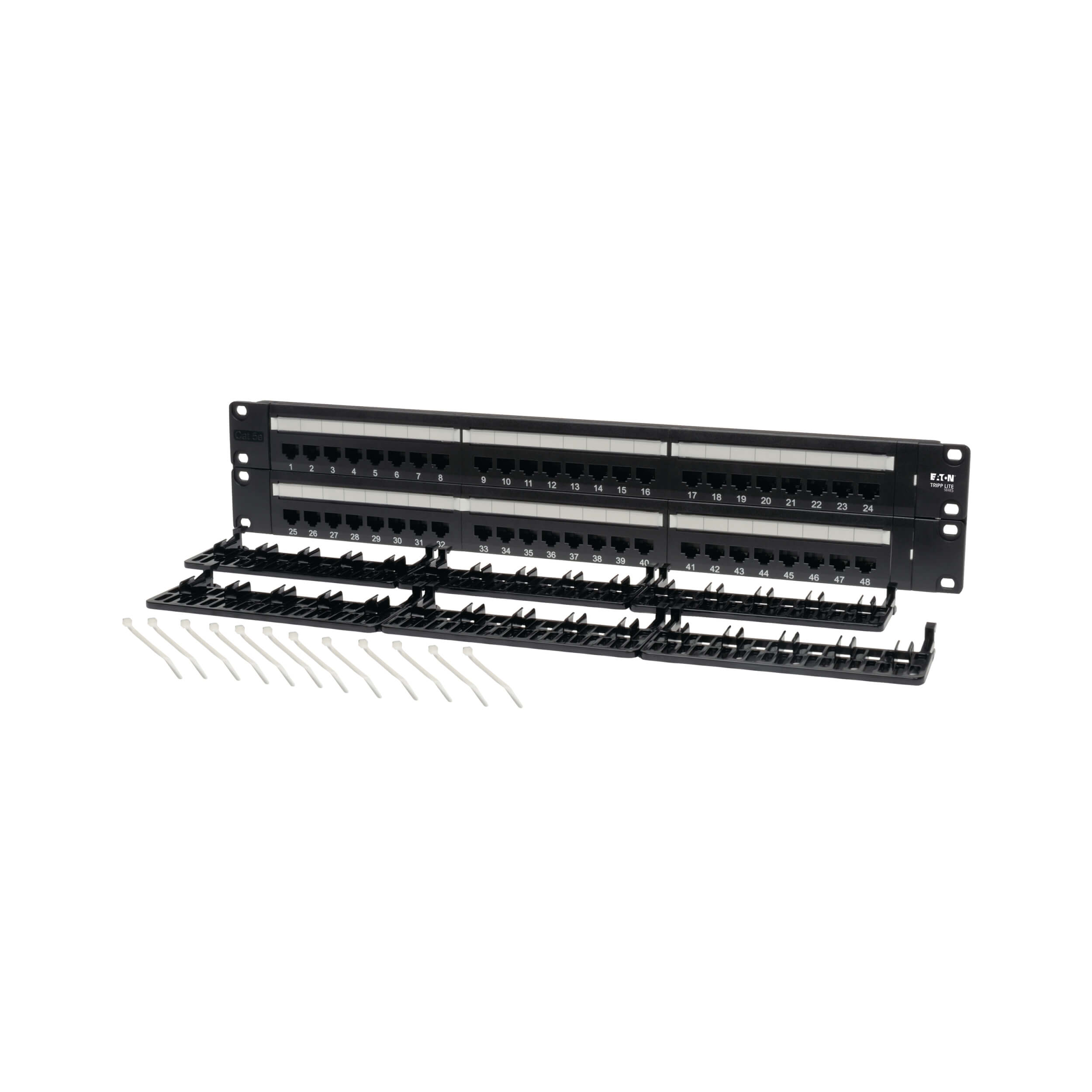 48-Port 2U Rack Mount Cat5e 110 Patch Panel, 568B, RJ45 Ethernet | Eaton