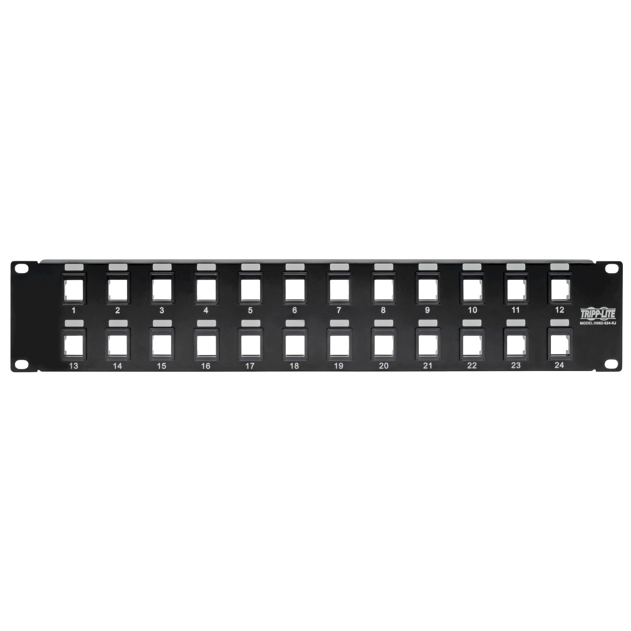 24-Port Unshielded Blank Keystone Patch Panel, 2U Rack | Eaton