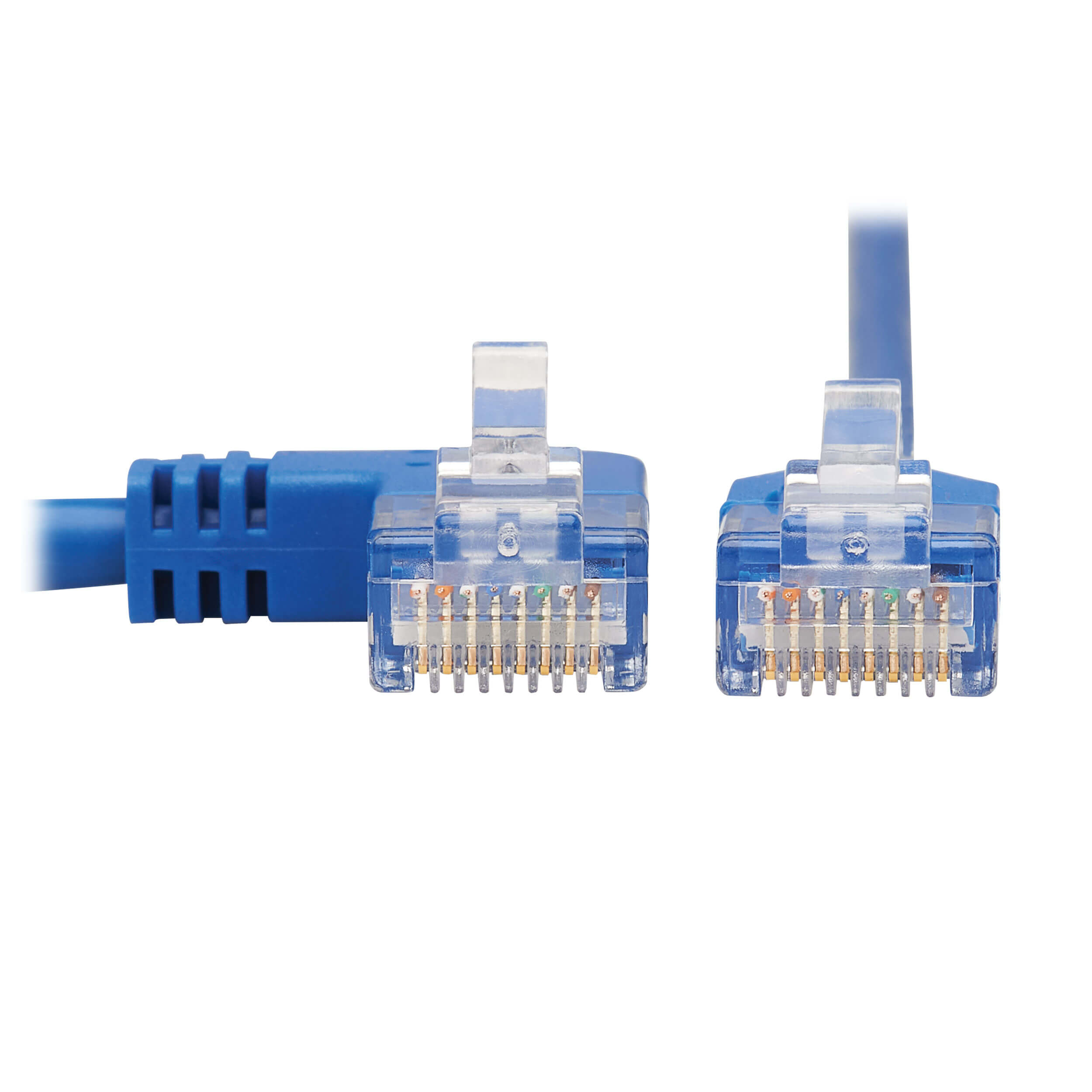 Left Angle Cat6 Gigabit Molded Slim UTP Ethernet Cable (RJ45 Left Angle ...