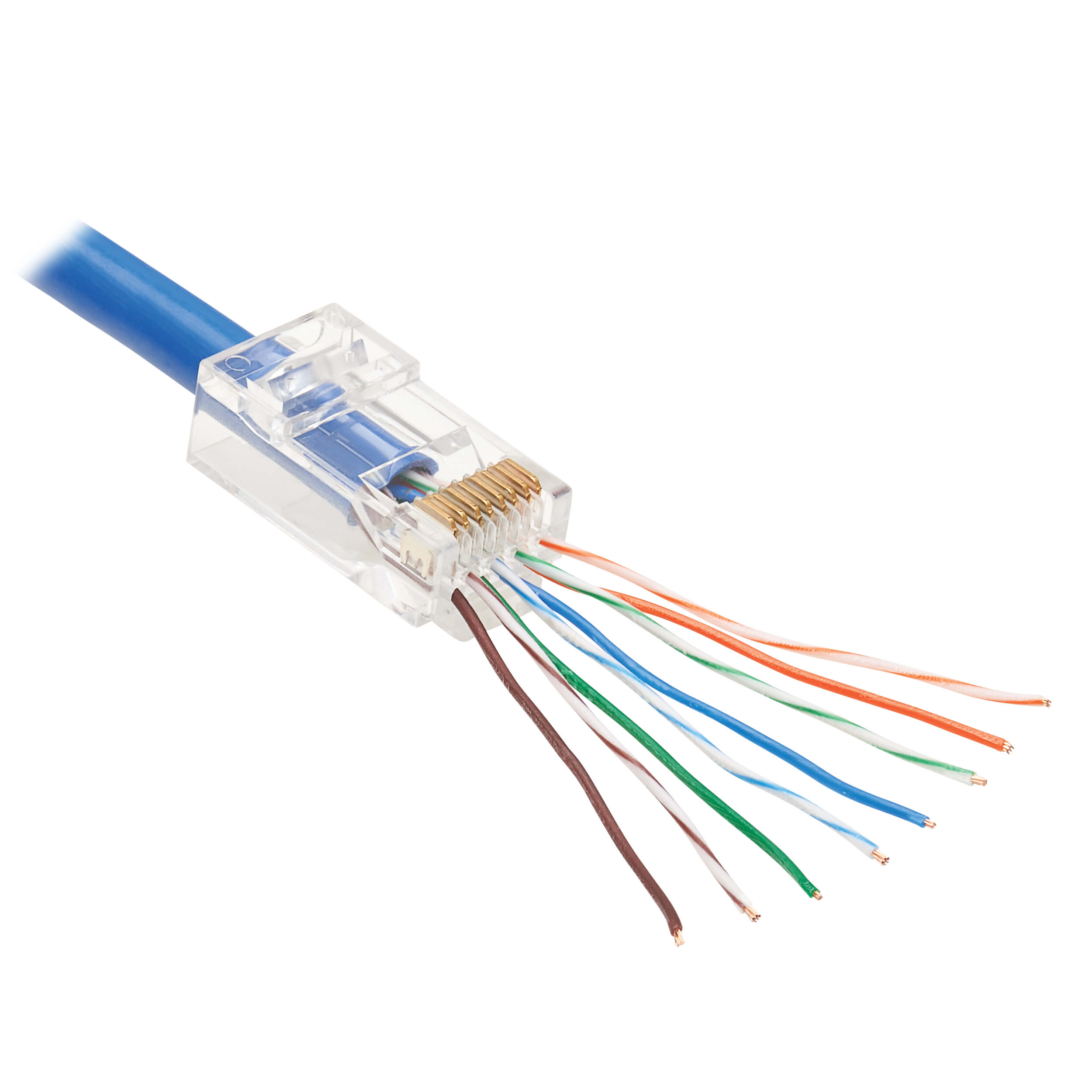 RJ45 Pass-Through UTP Modular Plugs, Cat6, 50 Pack | Eaton