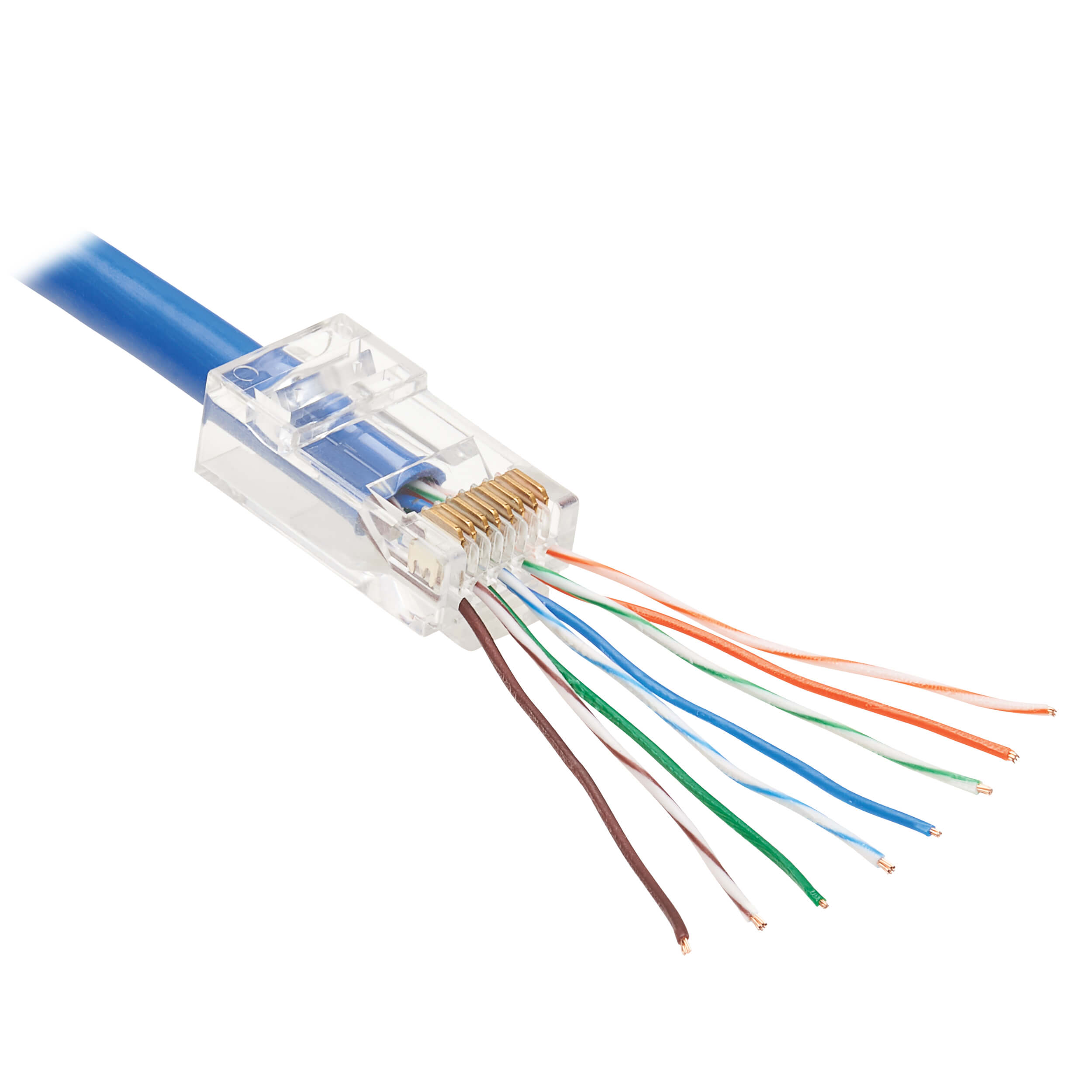 RJ45 Pass-Through UTP Modular Plugs, Cat6, 100 Pack | Eaton