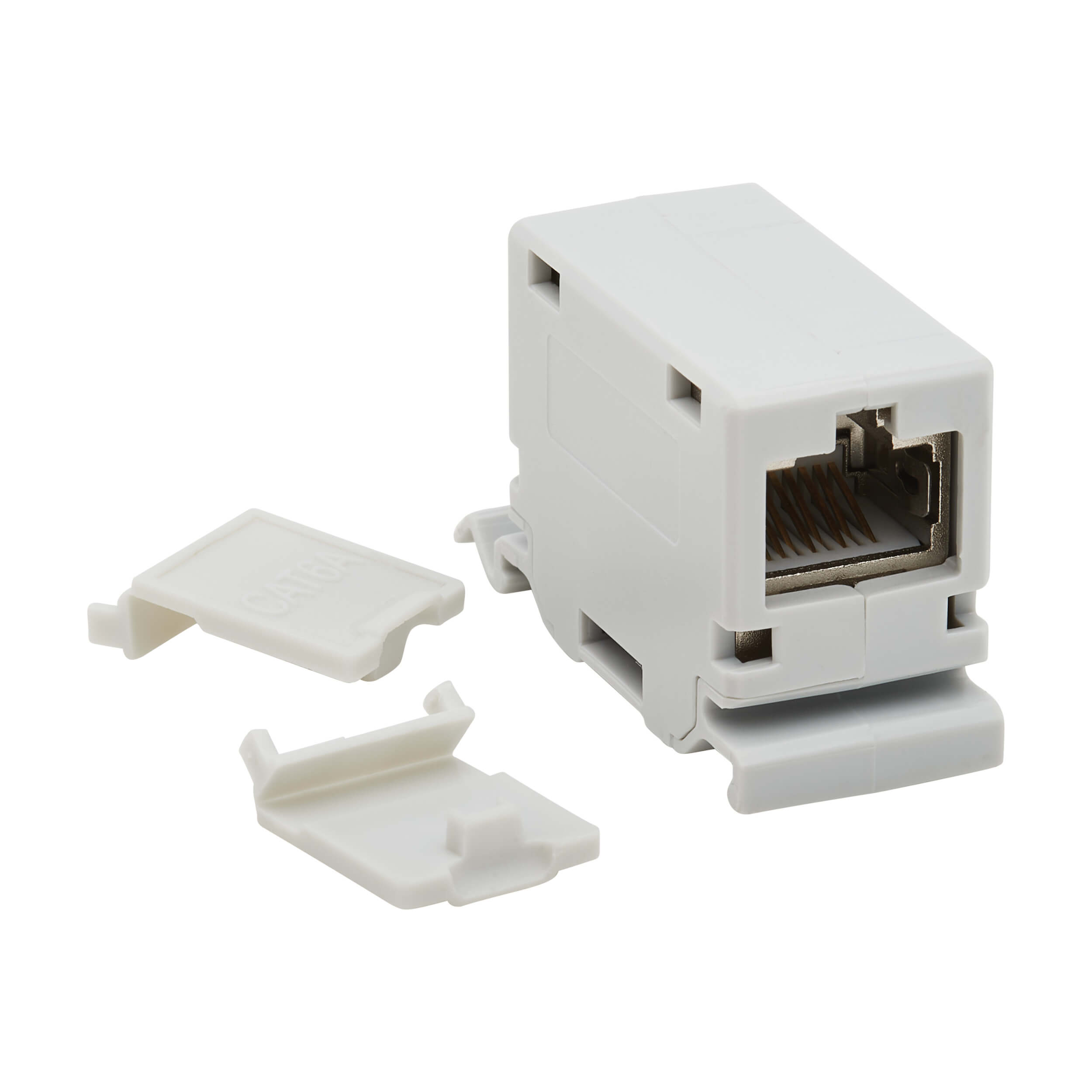 Cat6a Shielded InLine DINRail Mountable SnapIn Coupler Eaton