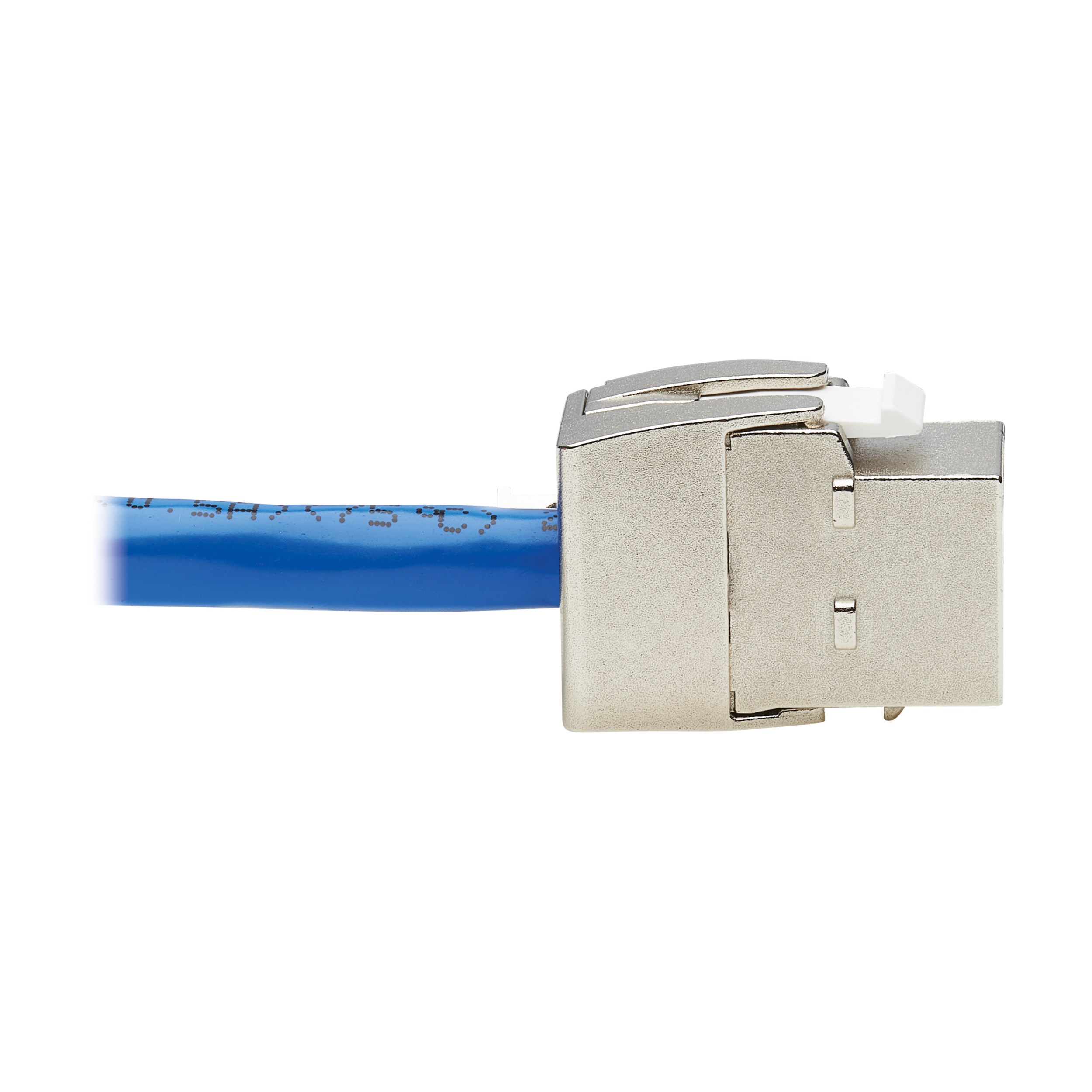 Keystone Jack Cable Assembly with 18" Cat6 Cable, PoE+ Eaton