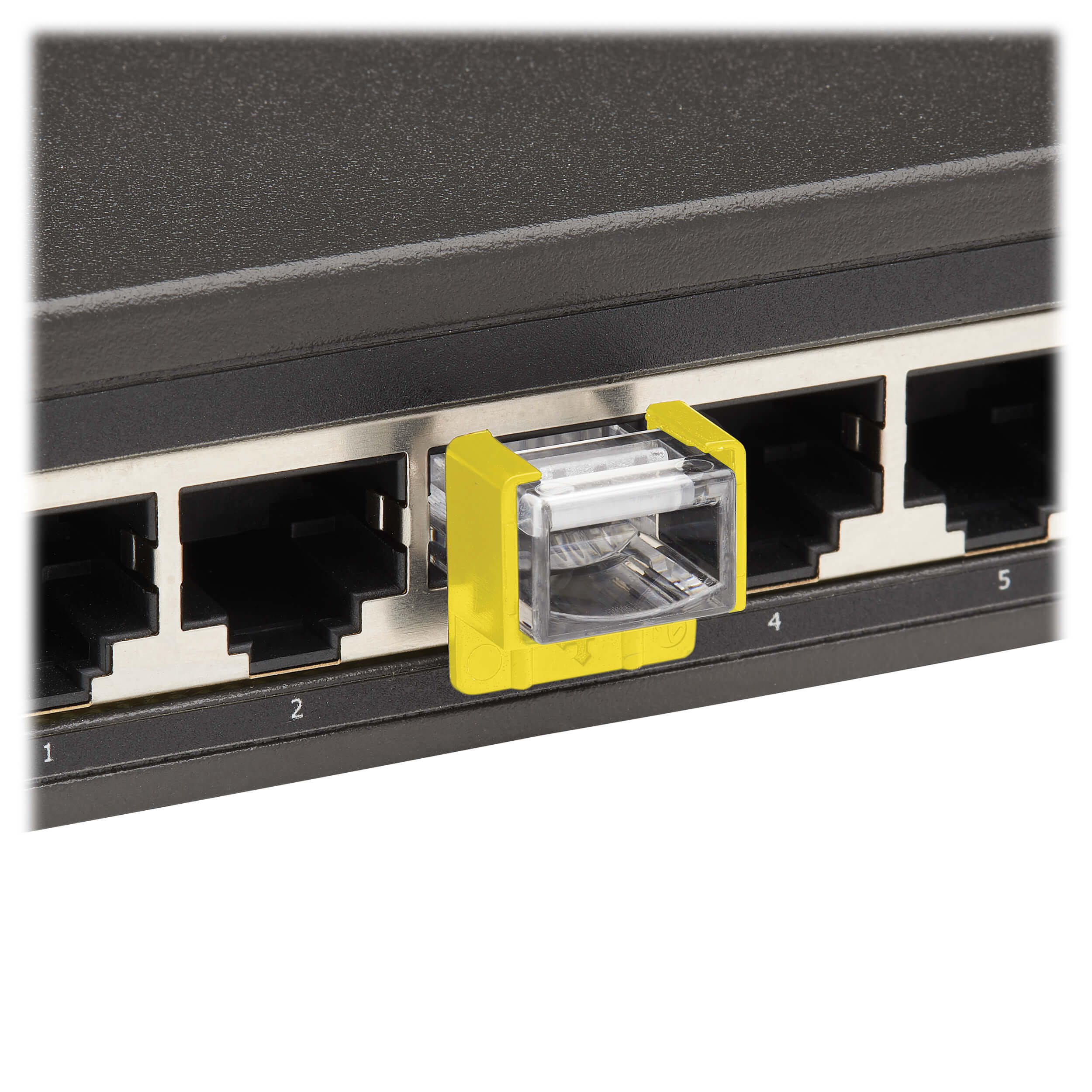 RJ45 Locks Prevent Unauthorized or Accidental Connections, 10 Pack, Yellow Eaton