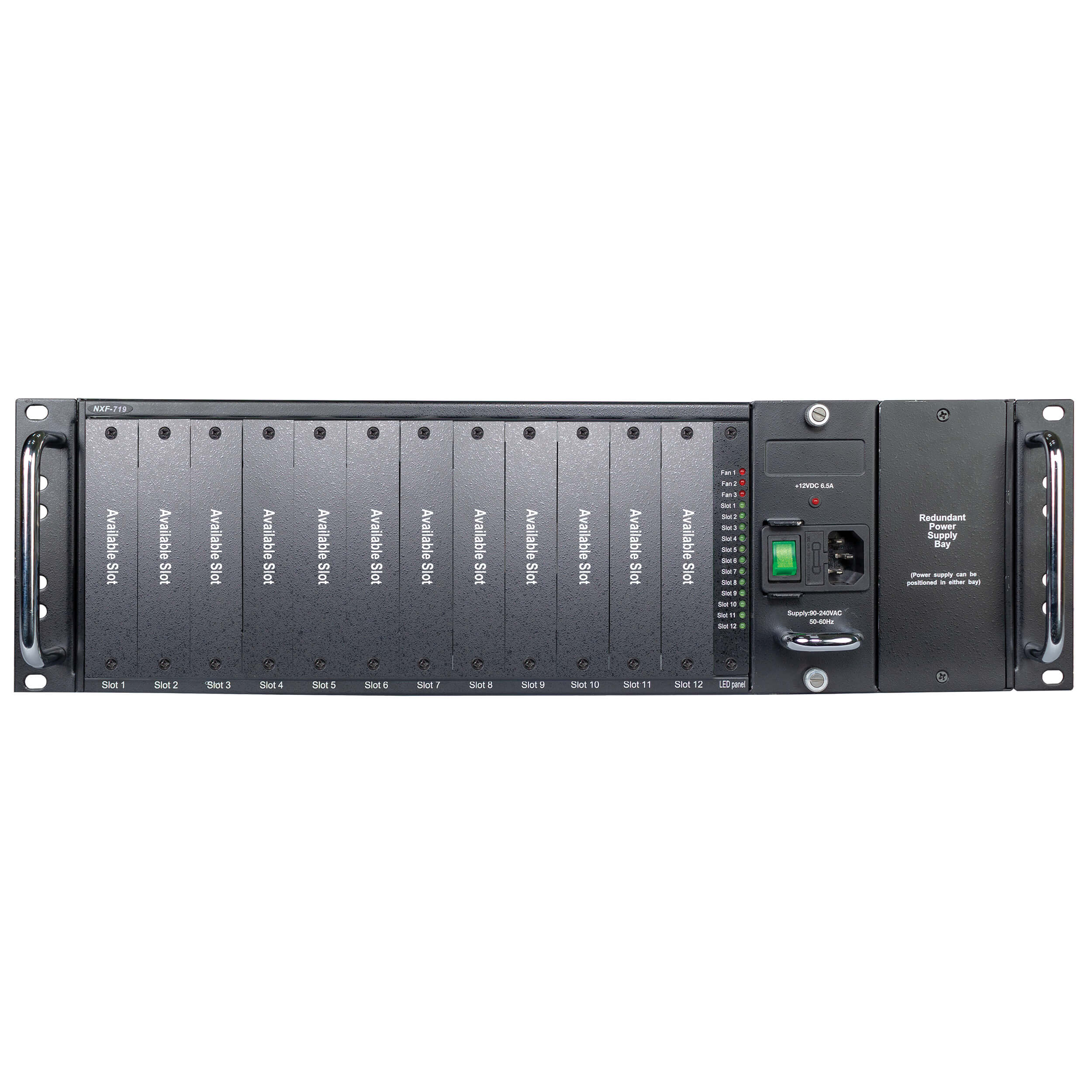 12Slot Rack Mount Media Converter Chassis for select N784H and N785H
