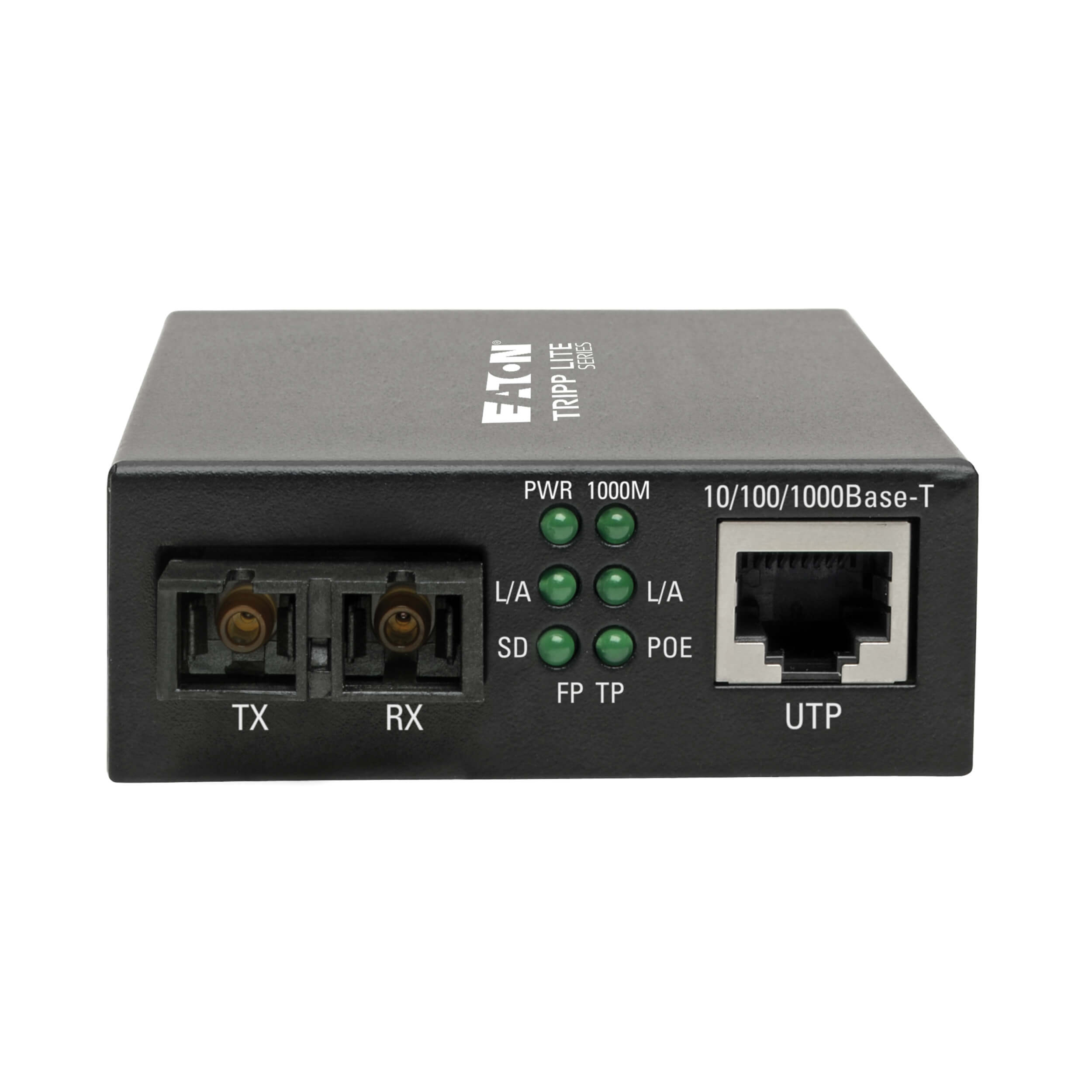 Multimode Fiber to Ethernet Media Converter, POE, SC, 2km | Eaton