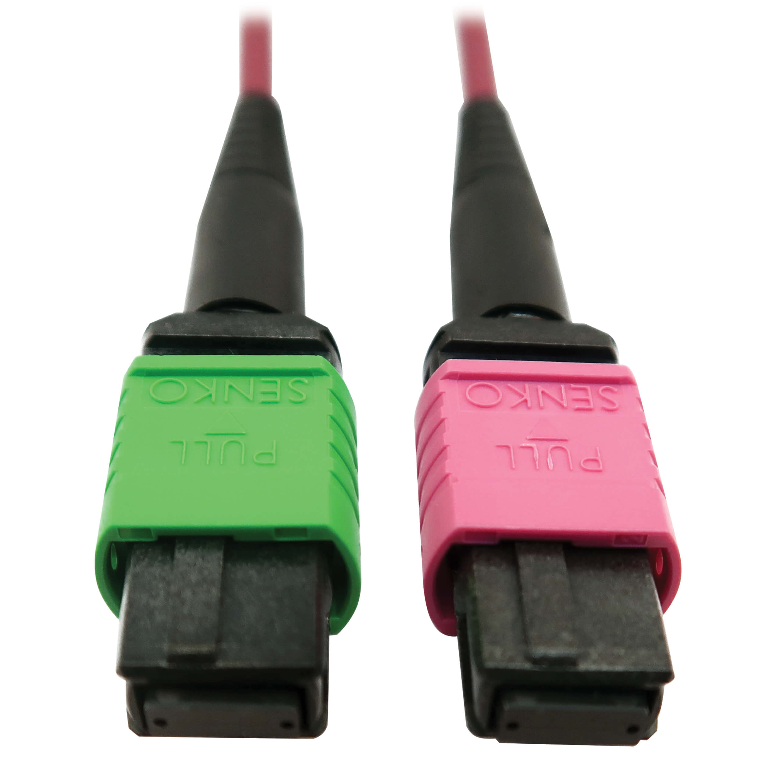 400G MTP/MPO Multimode OM4 Fiber Cable, APC To UPC, Magenta, 5M | Eaton