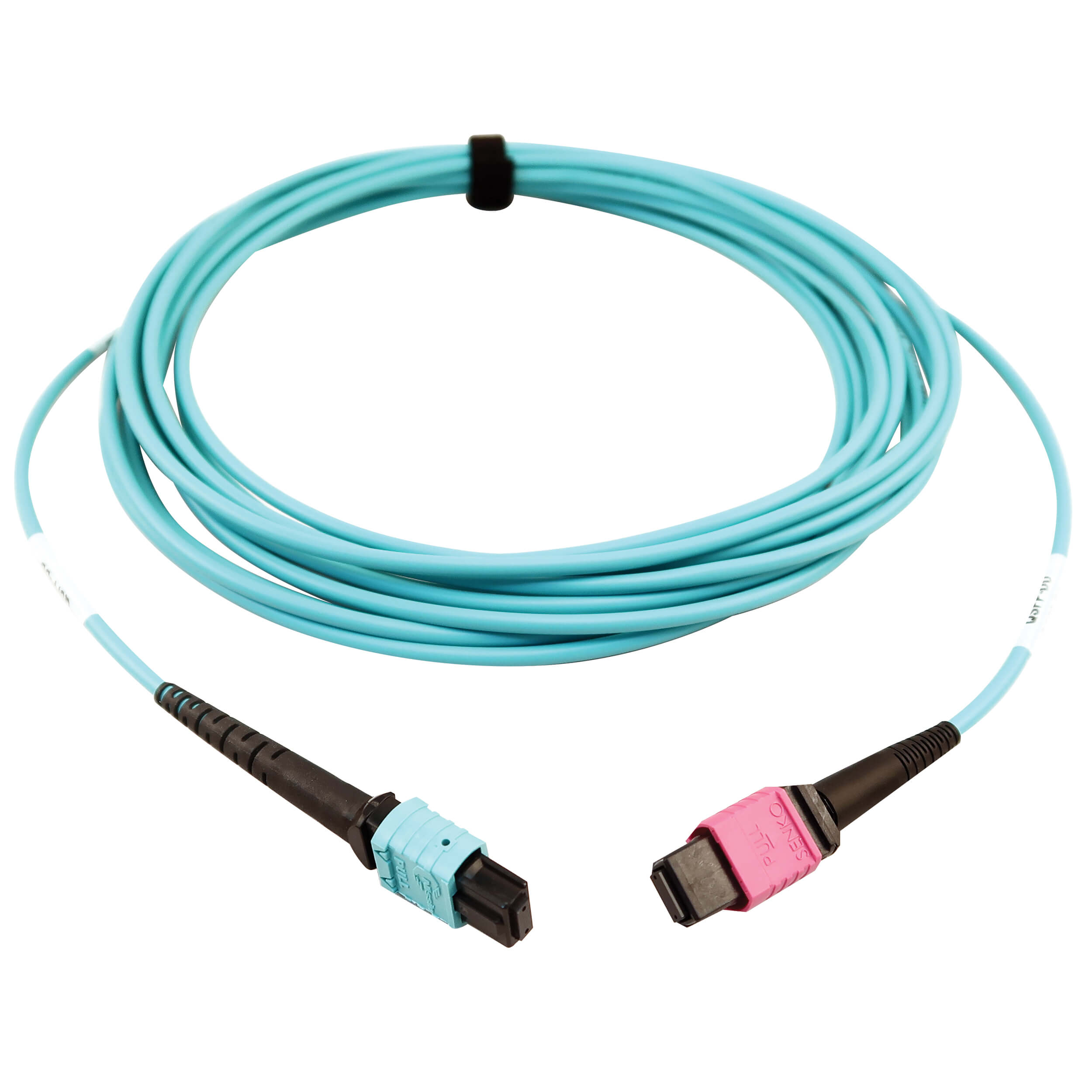 400G MTP/MPO Multimode OM4 Fiber Cable, 24F To 16F Aqua, 5M | Eaton