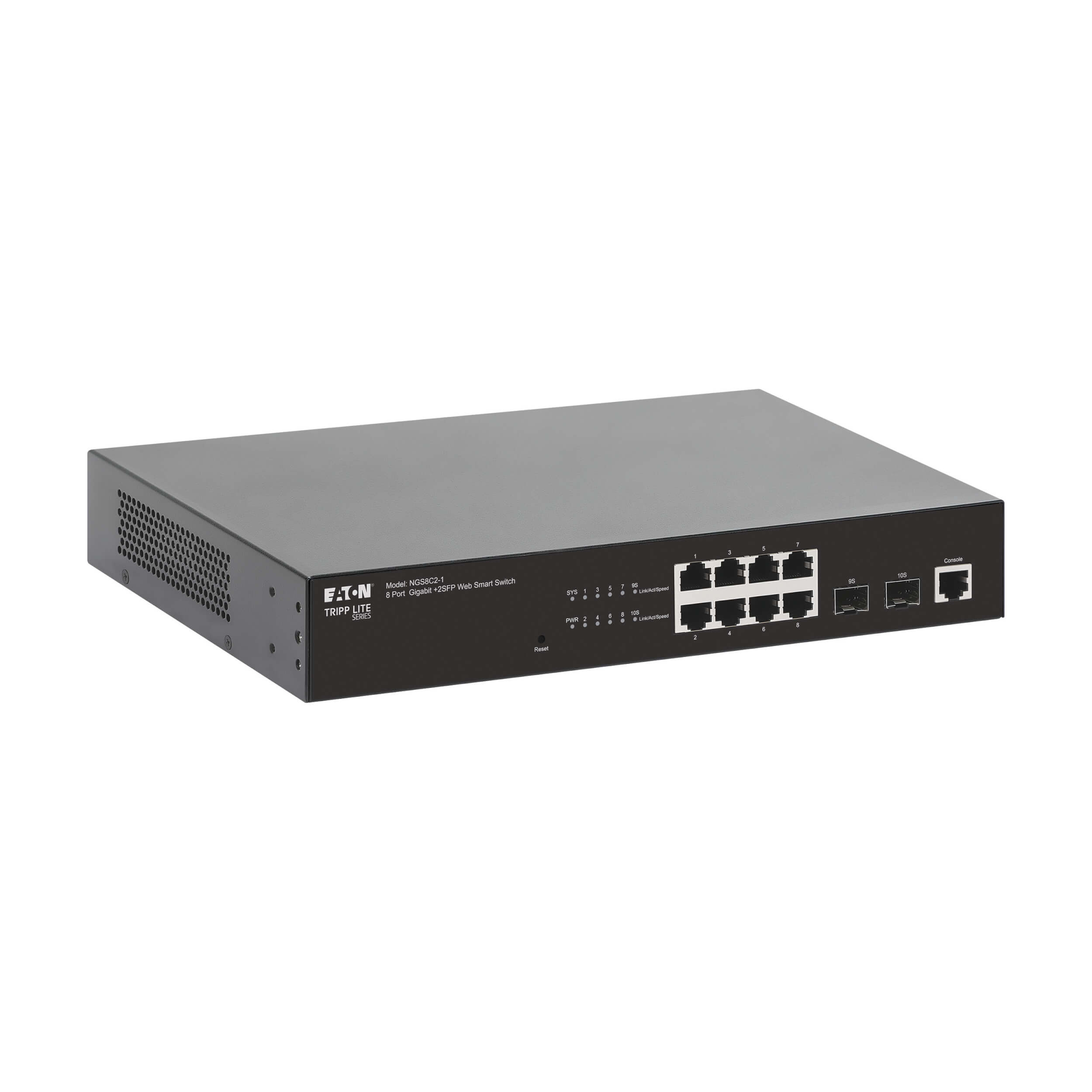 8-Port Managed Gigabit Ethernet Switch, Layer 2, Rack, Desktop | Eaton