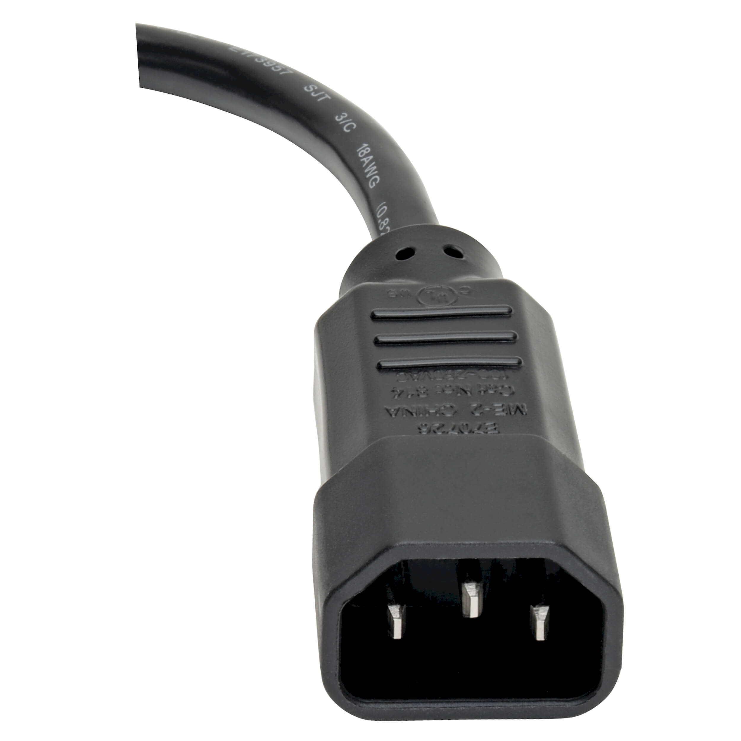 C14 to C13 Computer Power Cord, 1 ft, Black | Eaton