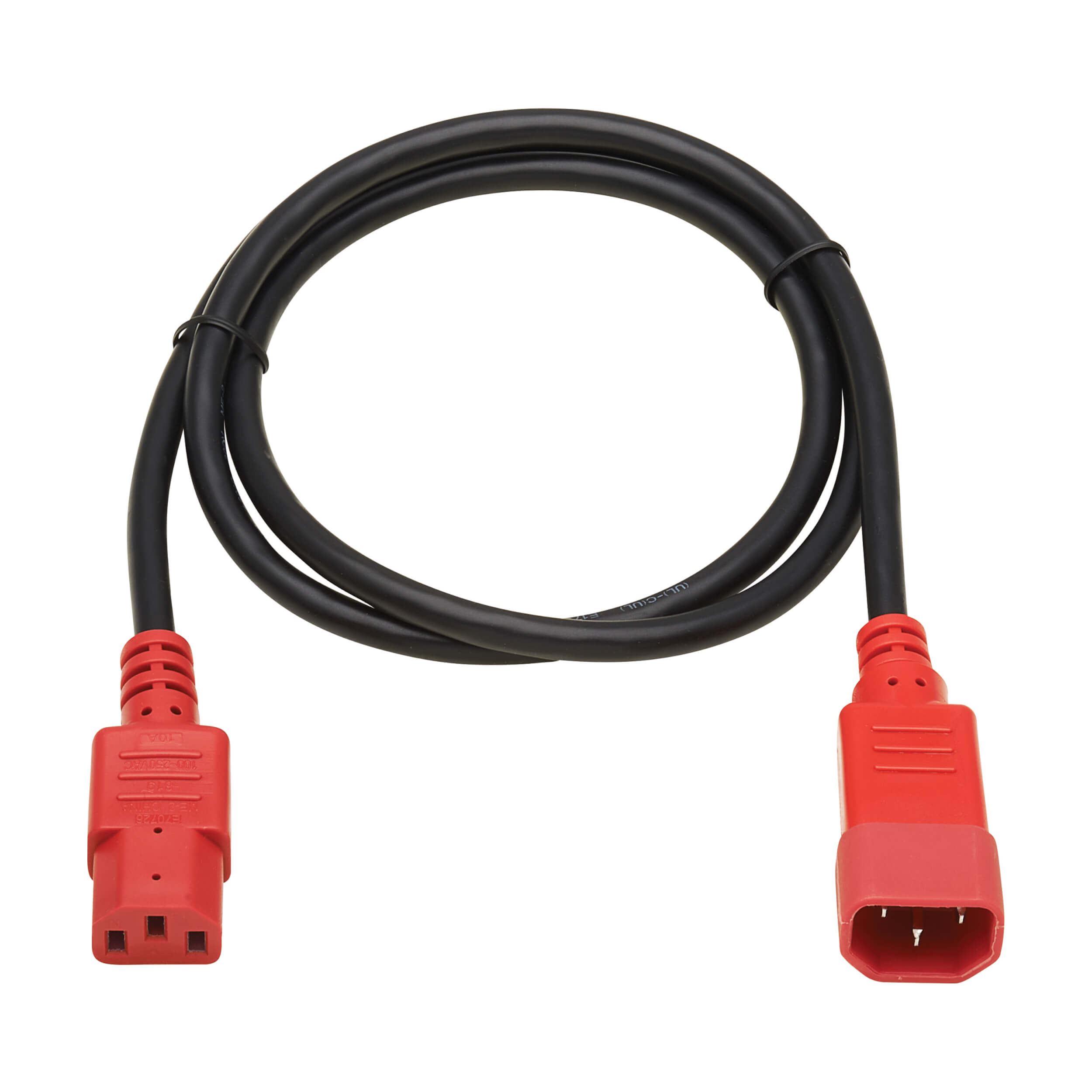 C14 To C13 Computer Power Cord 4 Ft Red Eaton