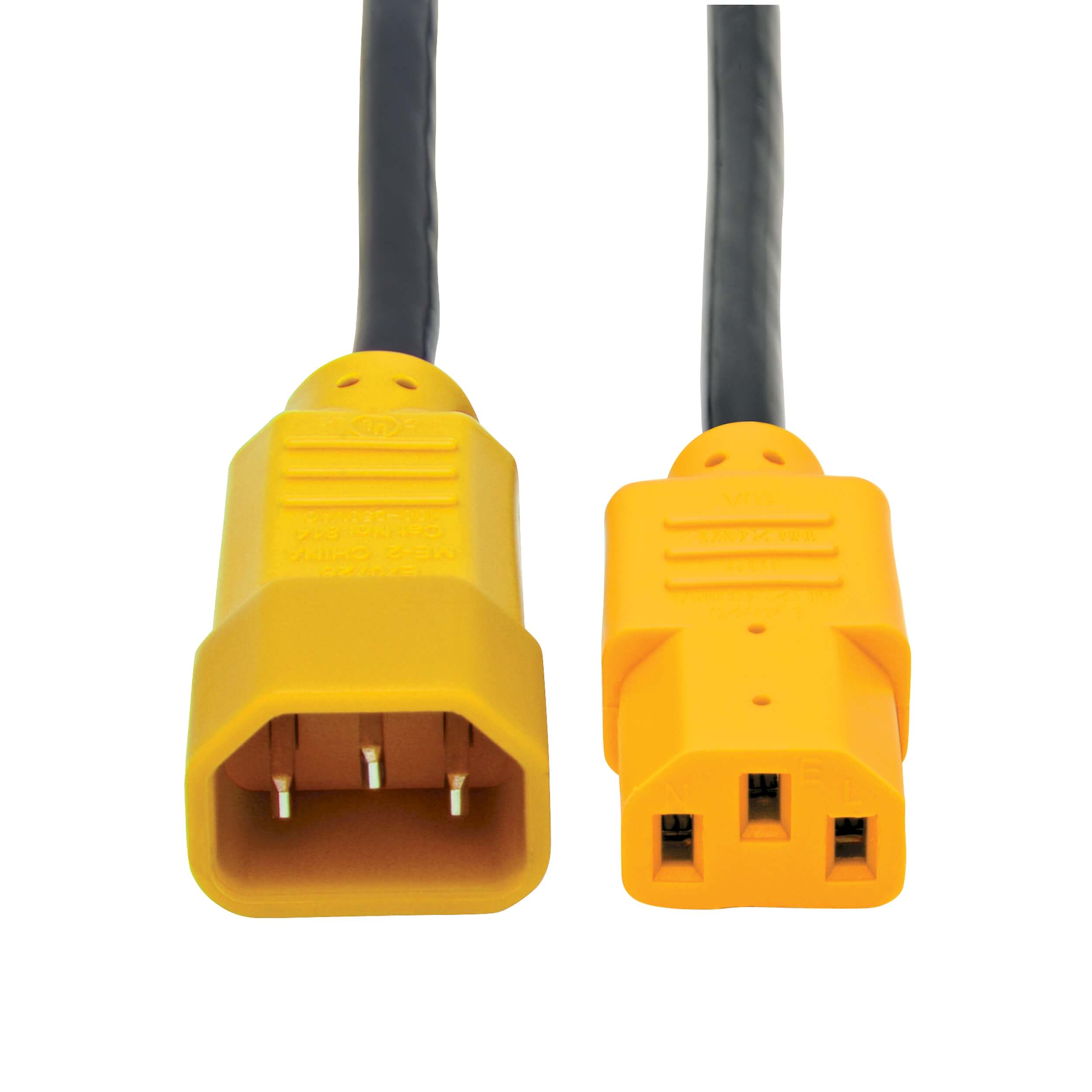 C14 To C13 Computer Power Cord 4 Ft Yellow Eaton 0243