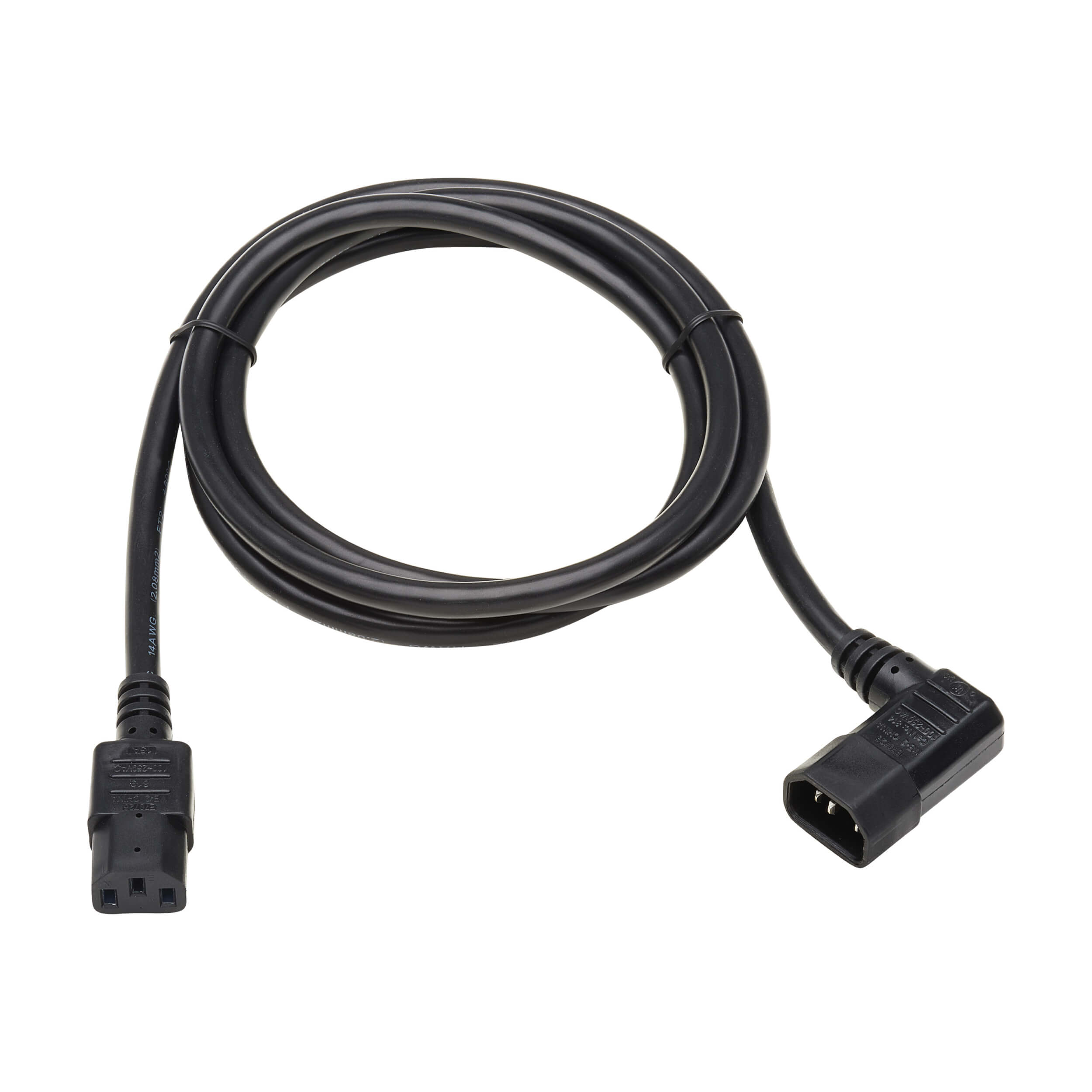 C13 To C14 Right Angle Computer Power Cord, 6ft Eaton
