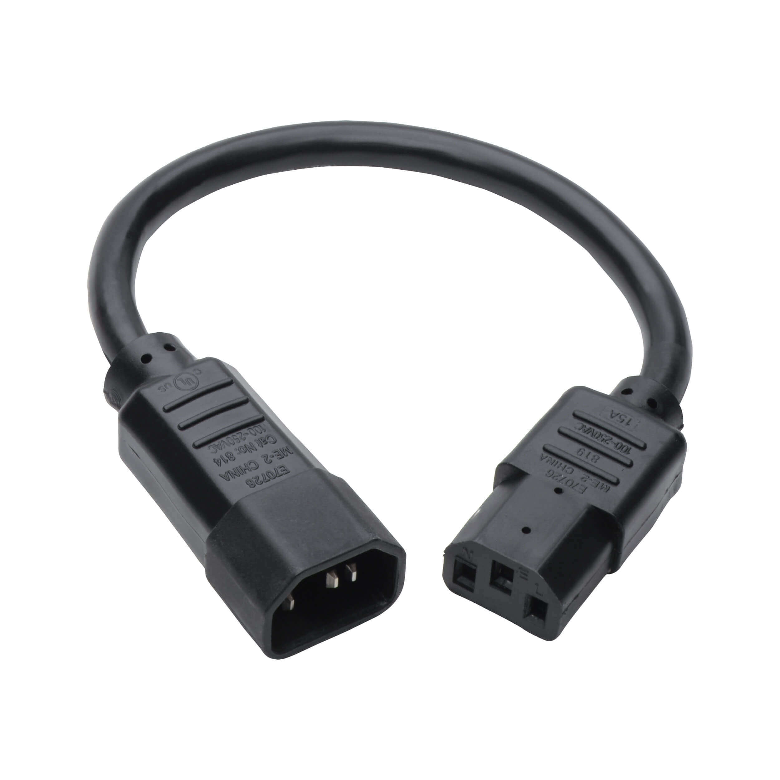 Heavy Duty C14 to C13 Computer Power Cord, 1 ft, Black | Eaton