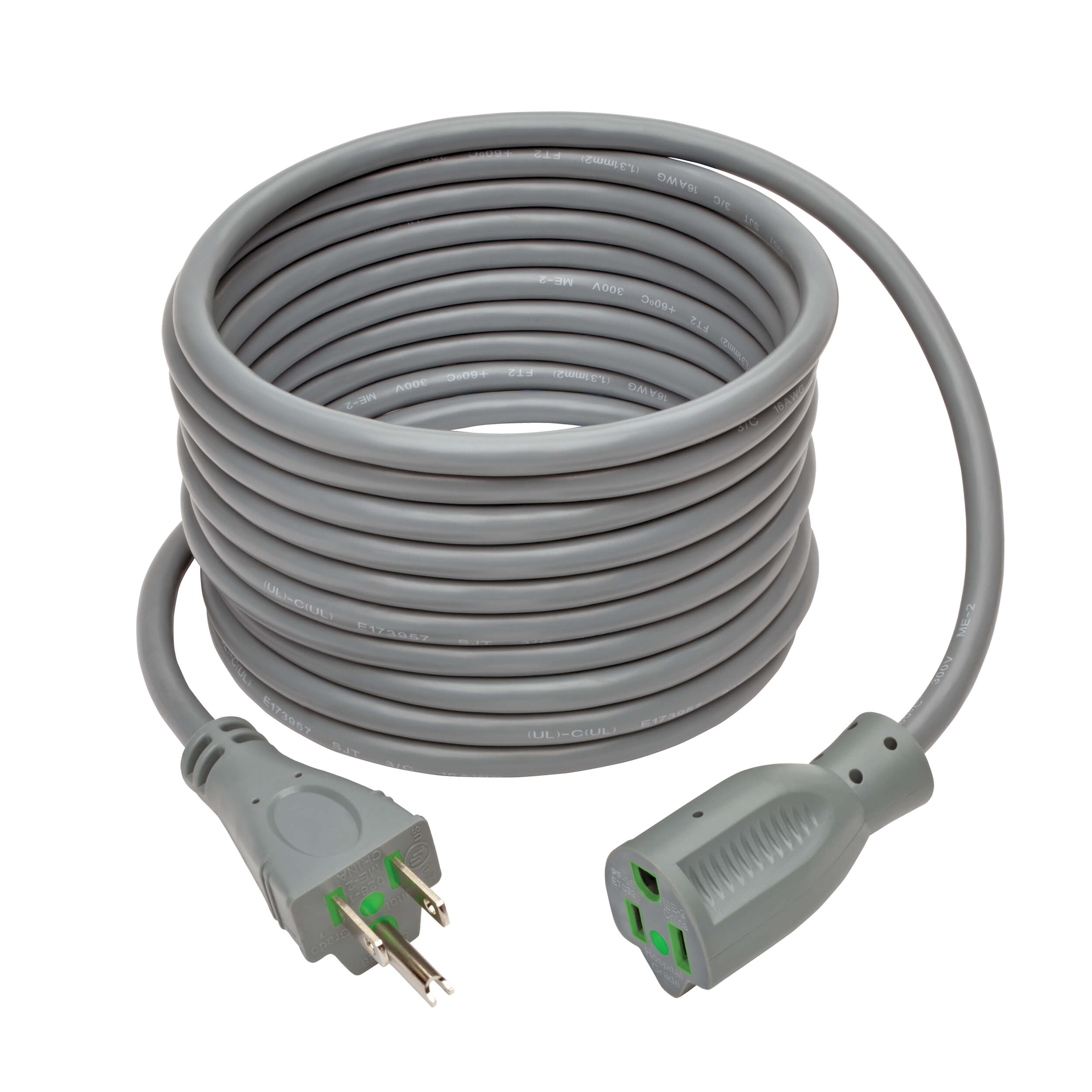 HospitalGrade Extension Cord, 5 15P to 5 15R, 15ft Eaton