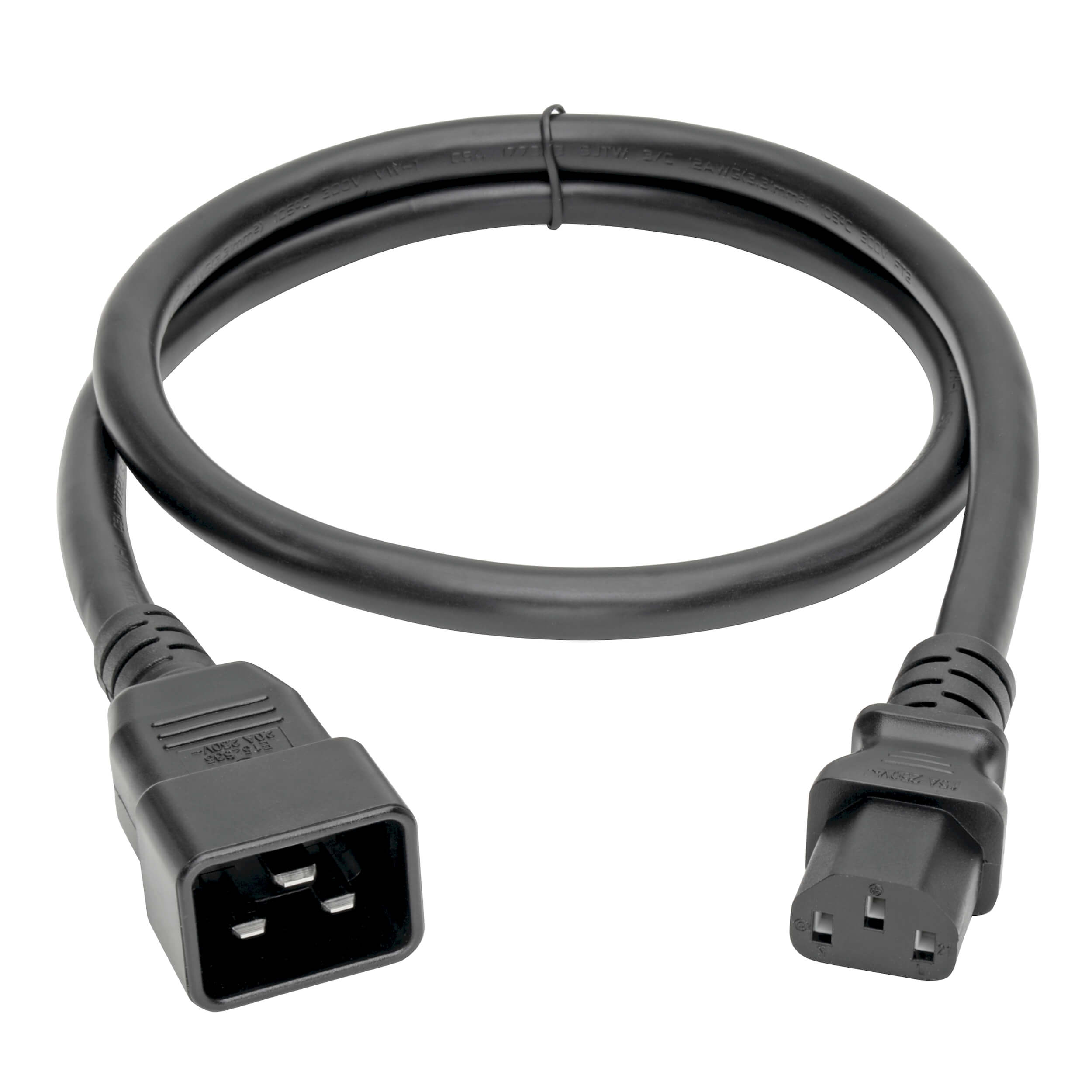 Computer Power Cord, C20 to C13 Adapter, 3 ft, Black | Eaton