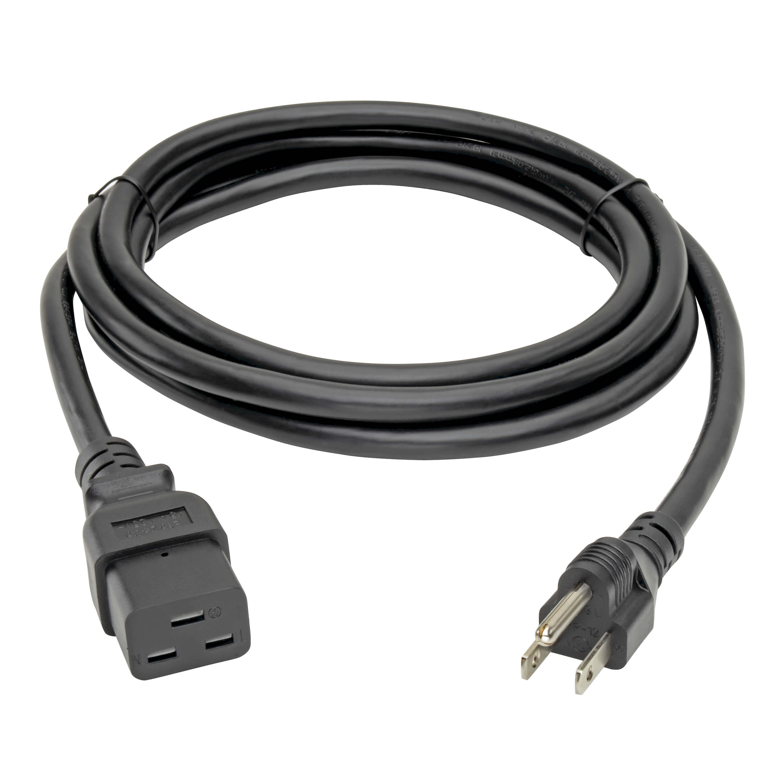 Computer Power Cord, C19 to 5 15P, Heavy Duty, 10 ft, Black | Eaton