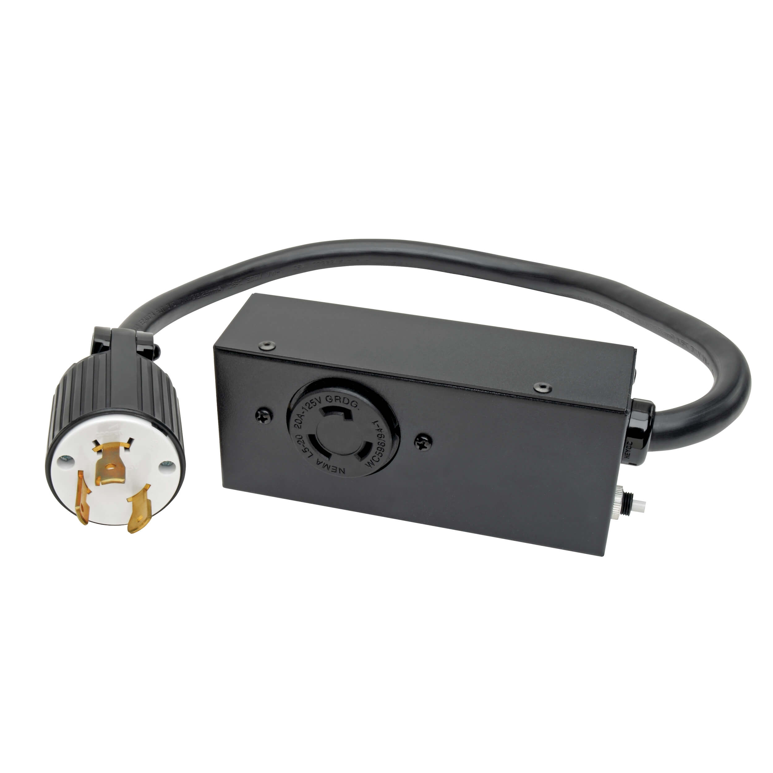 L5 30P to L5 20R Extension Cord, Breaker, 2 ft Eaton