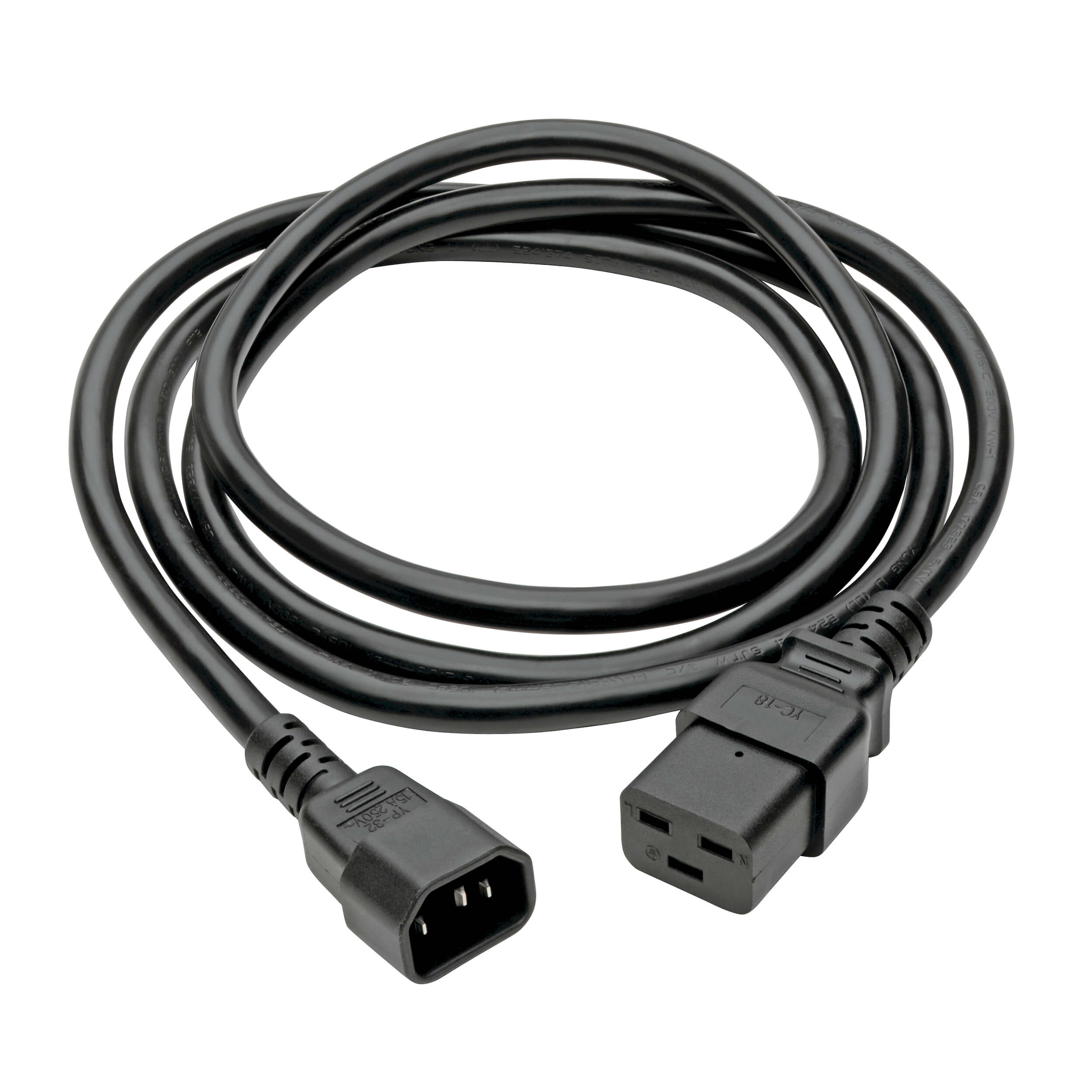 C19 To C14 Power Cord, Power Adapter, 4 ft, Black Eaton