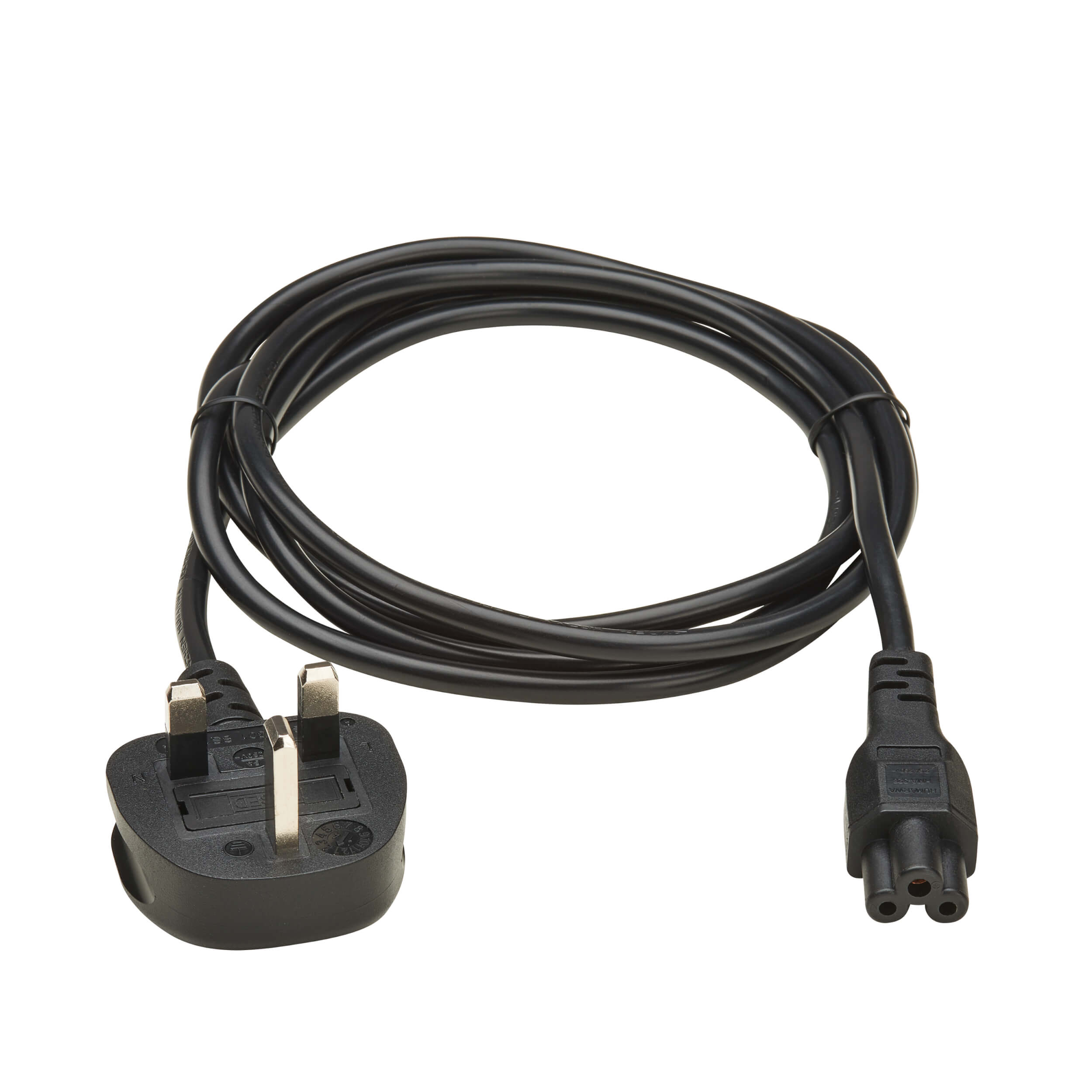 6ft USA To UK Power Cable - IEC320 C5 Laptop 3-Prong To UK BS1363 Plug - By Kablenation
