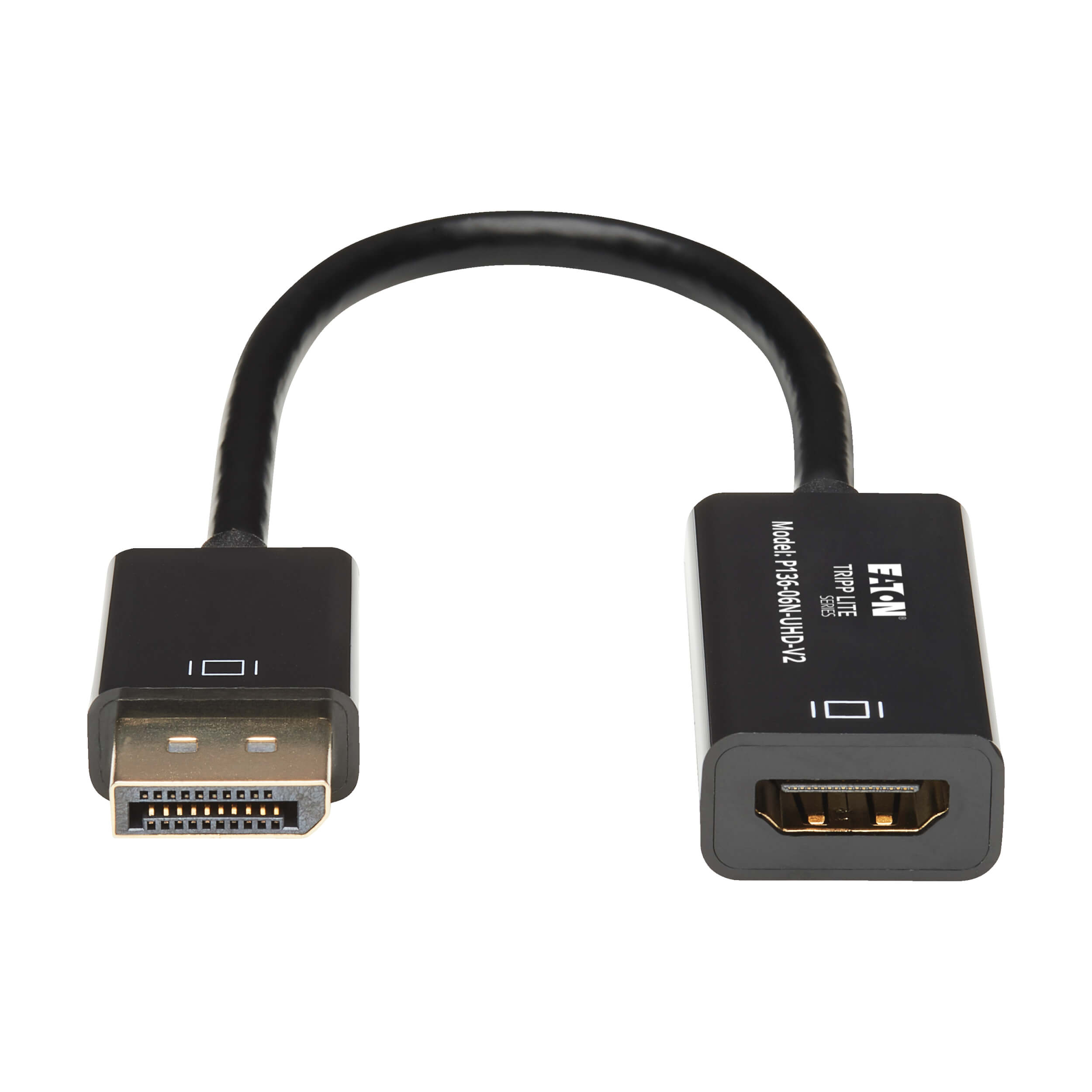 DisplayPort to HDMI Adapter, DP 1.2, 4K Male to Female, 6in. Eaton