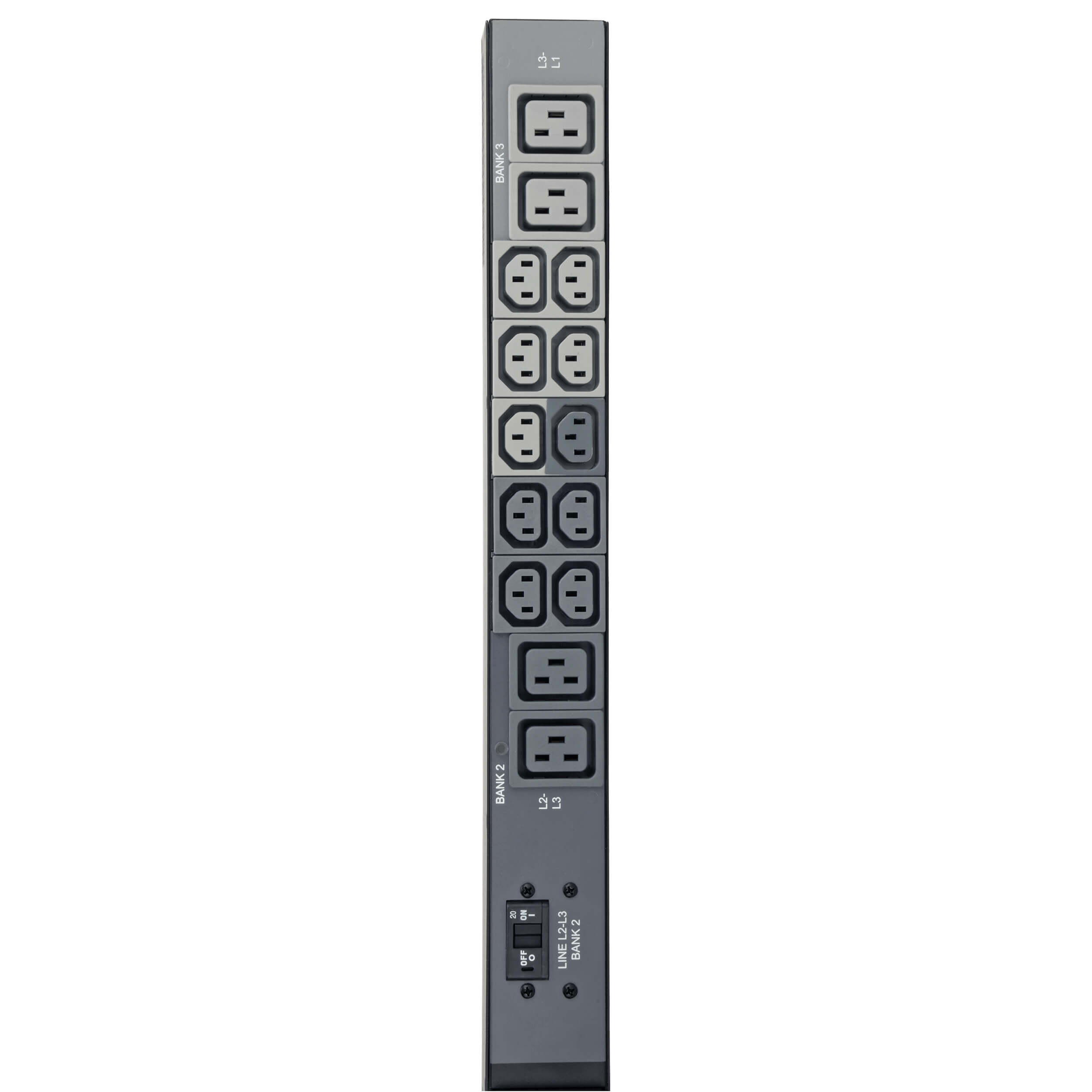 3-Phase PDU, Monitored, C13 (30)/C19 (12), Hubbell, 0U | Eaton