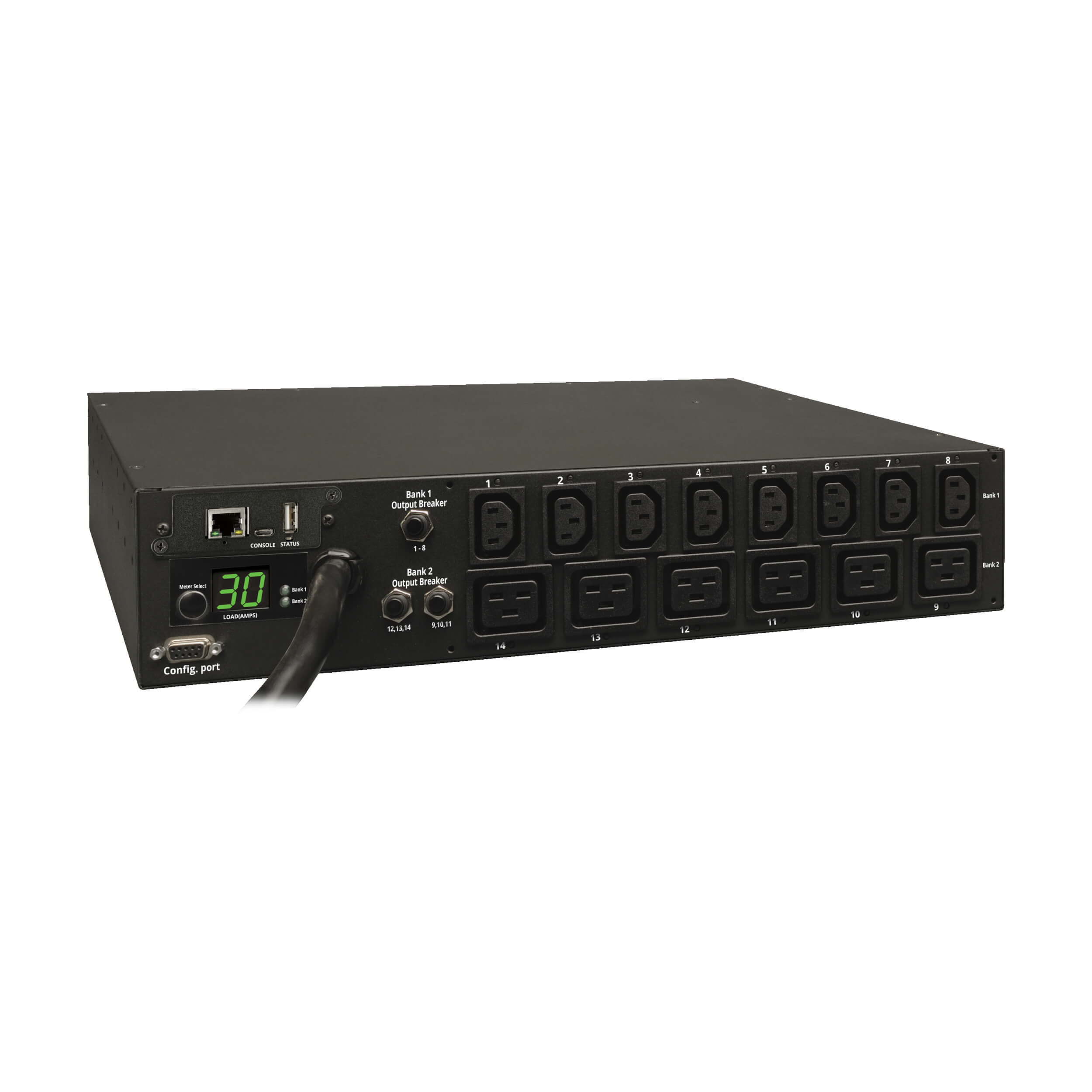 5.5kW Single-Phase Switched PDU, NIC, 208/230V Outlets (8 C13, 6 C19 ...