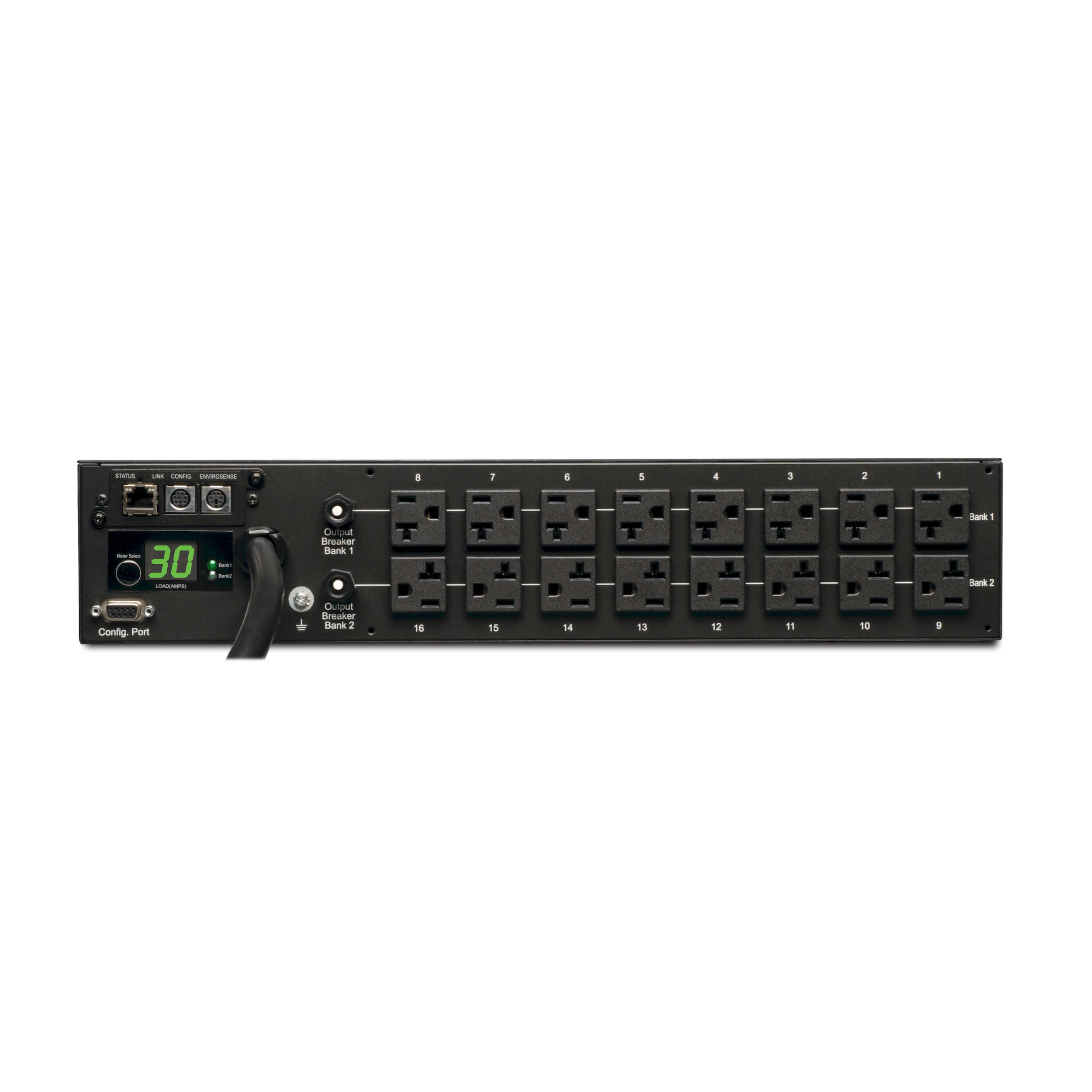 2U Single-Phase Monitored PDU - Outlets (16 5-15/20R), TAA | Eaton