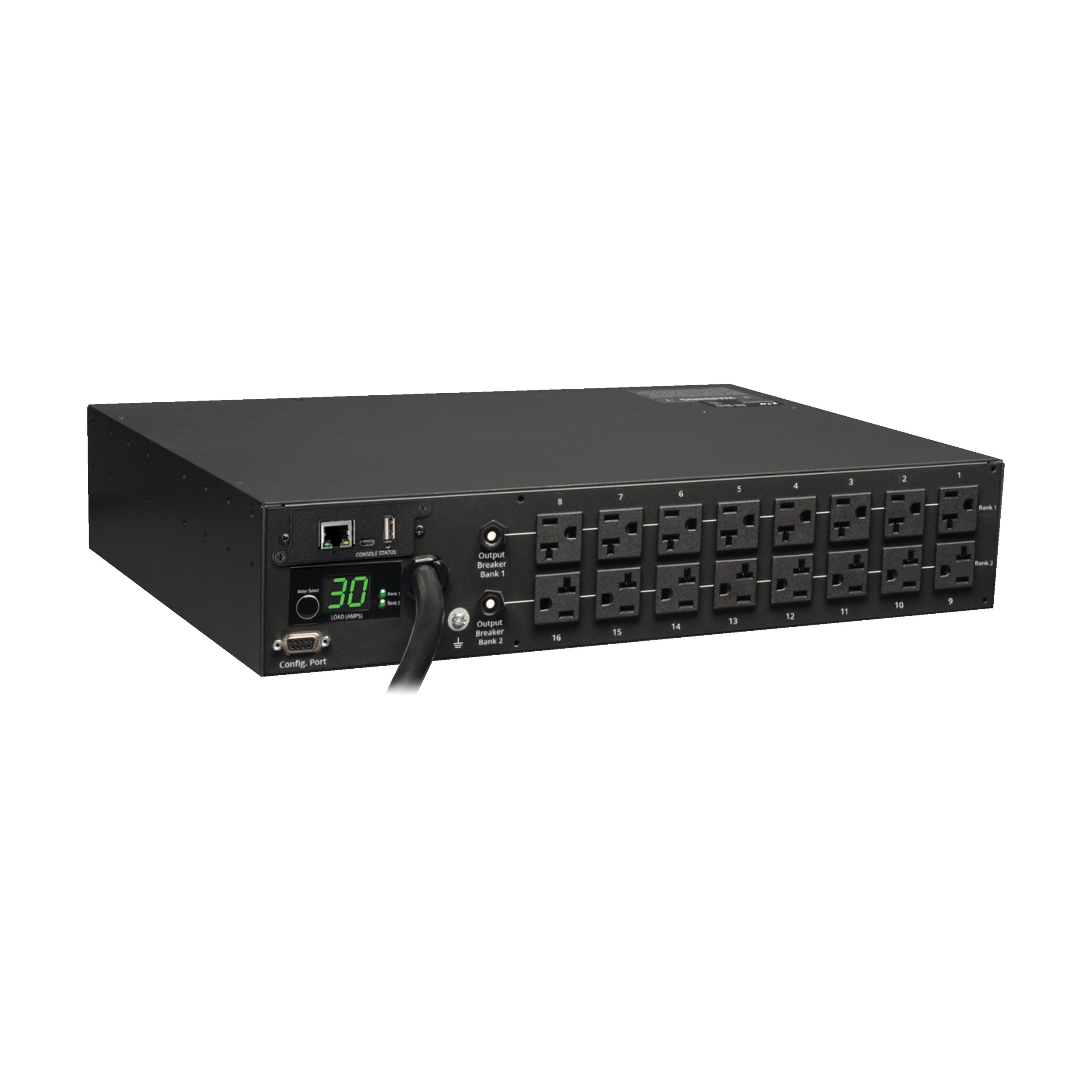 2U Single-Phase Monitored PDU - Outlets (16 5-15/20R), TAA | Eaton