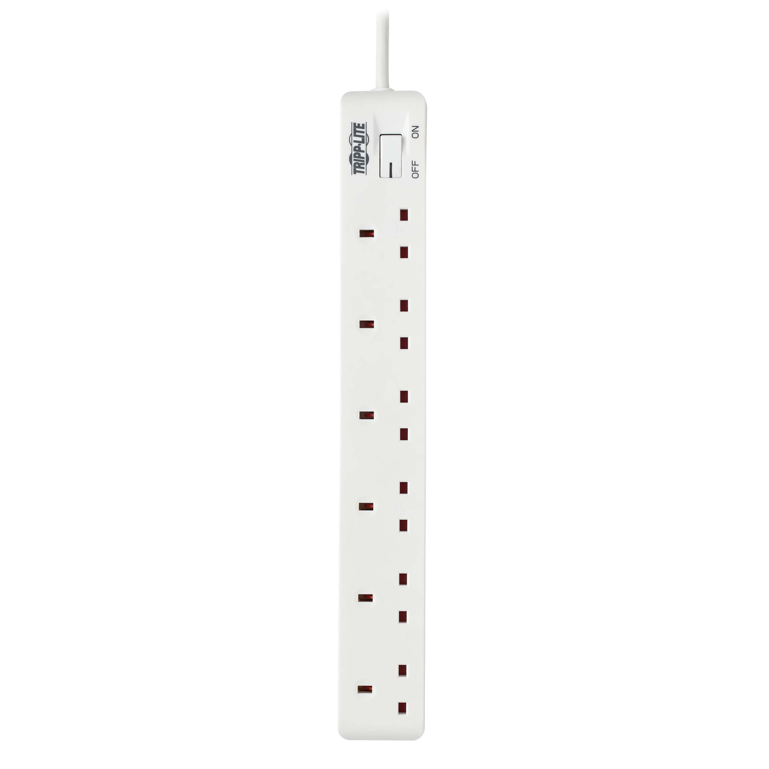 6Outlet Power Strip British BS1363A, 220250V AC, 13A, 1.8 M Cord