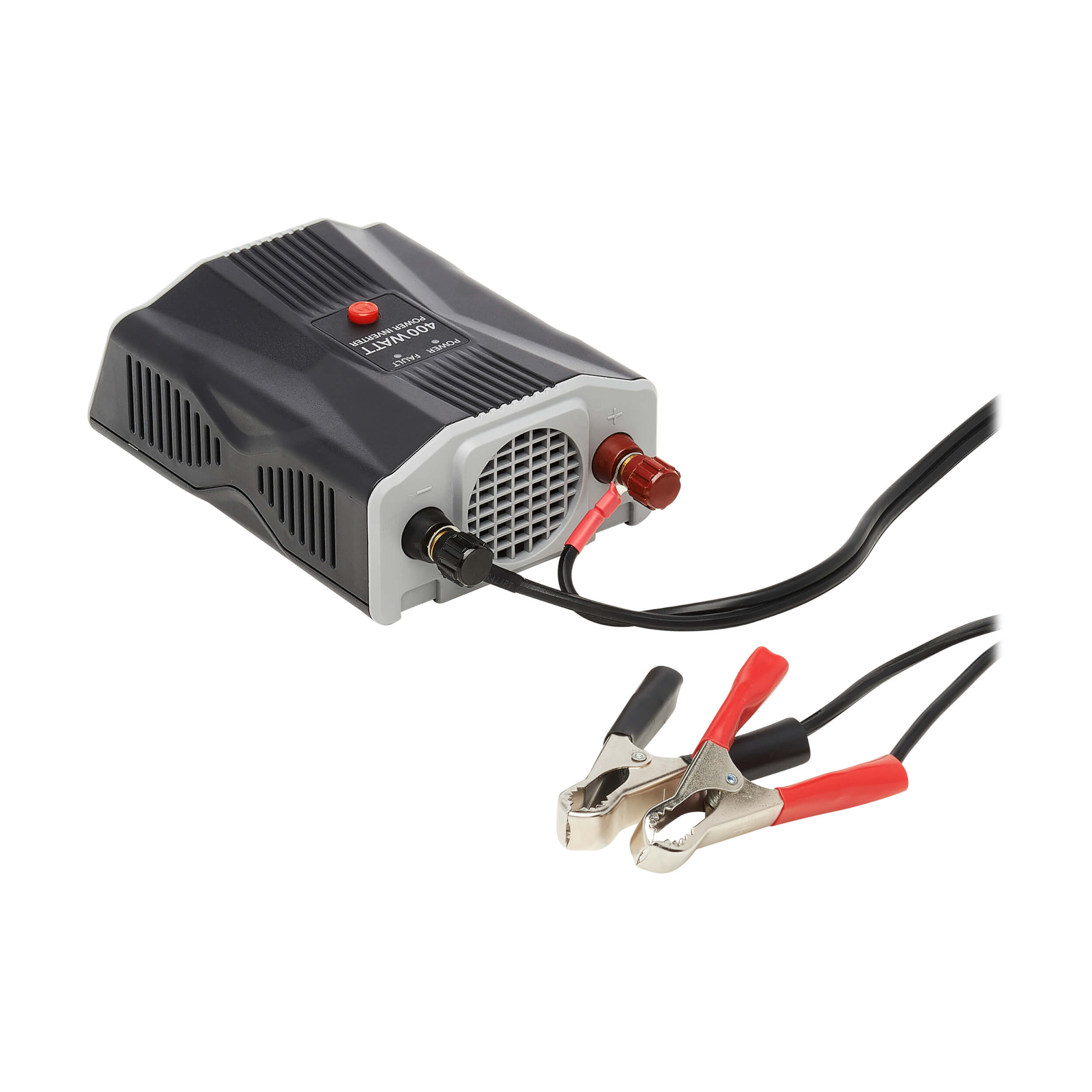 400W Ultra-Compact Car Inverter with 2x AC, 2x USB, 3.1A/Battery Cables ...