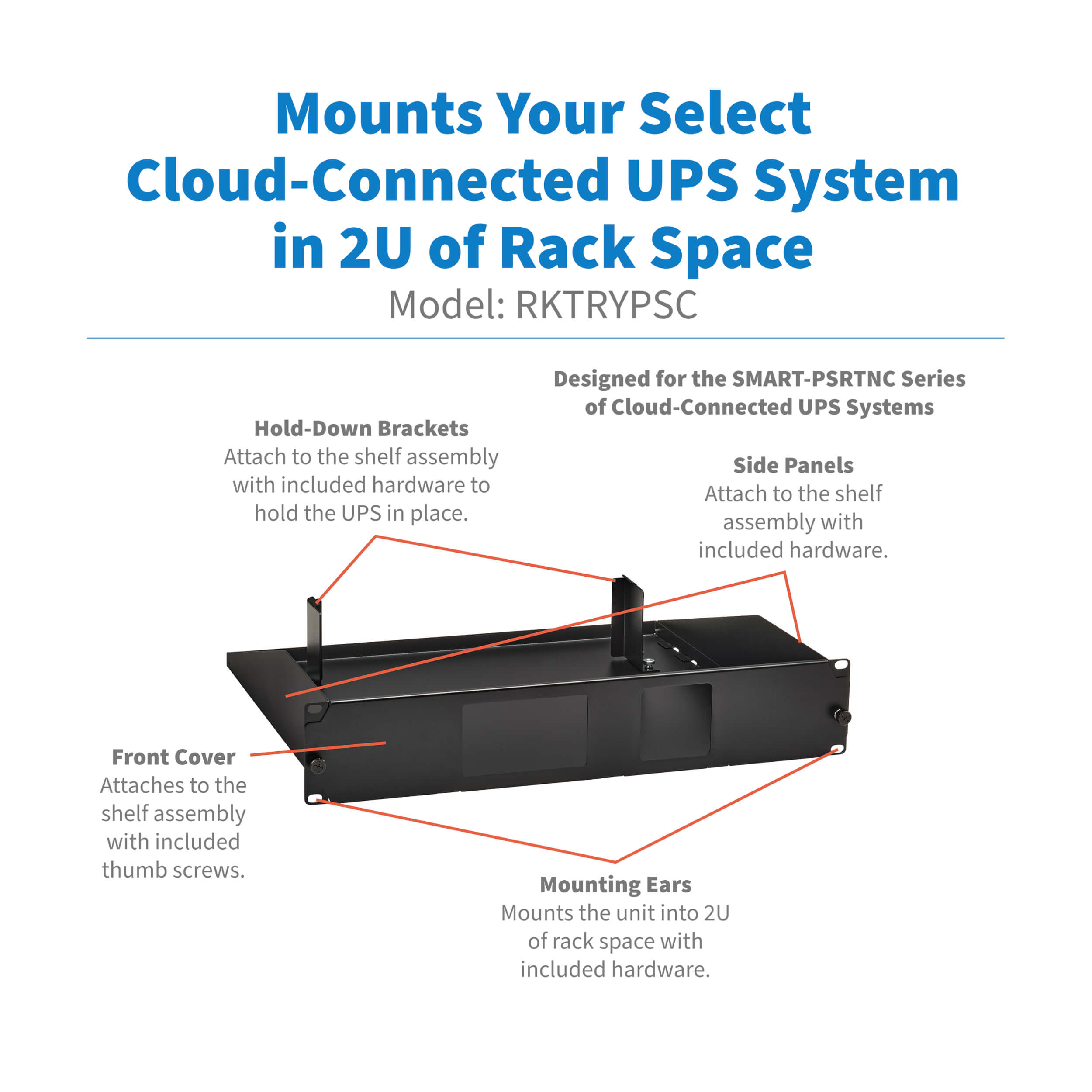 2U Rack-Mount Kit for Select Tripp Lite Series Cloud-Connected UPS | Eaton