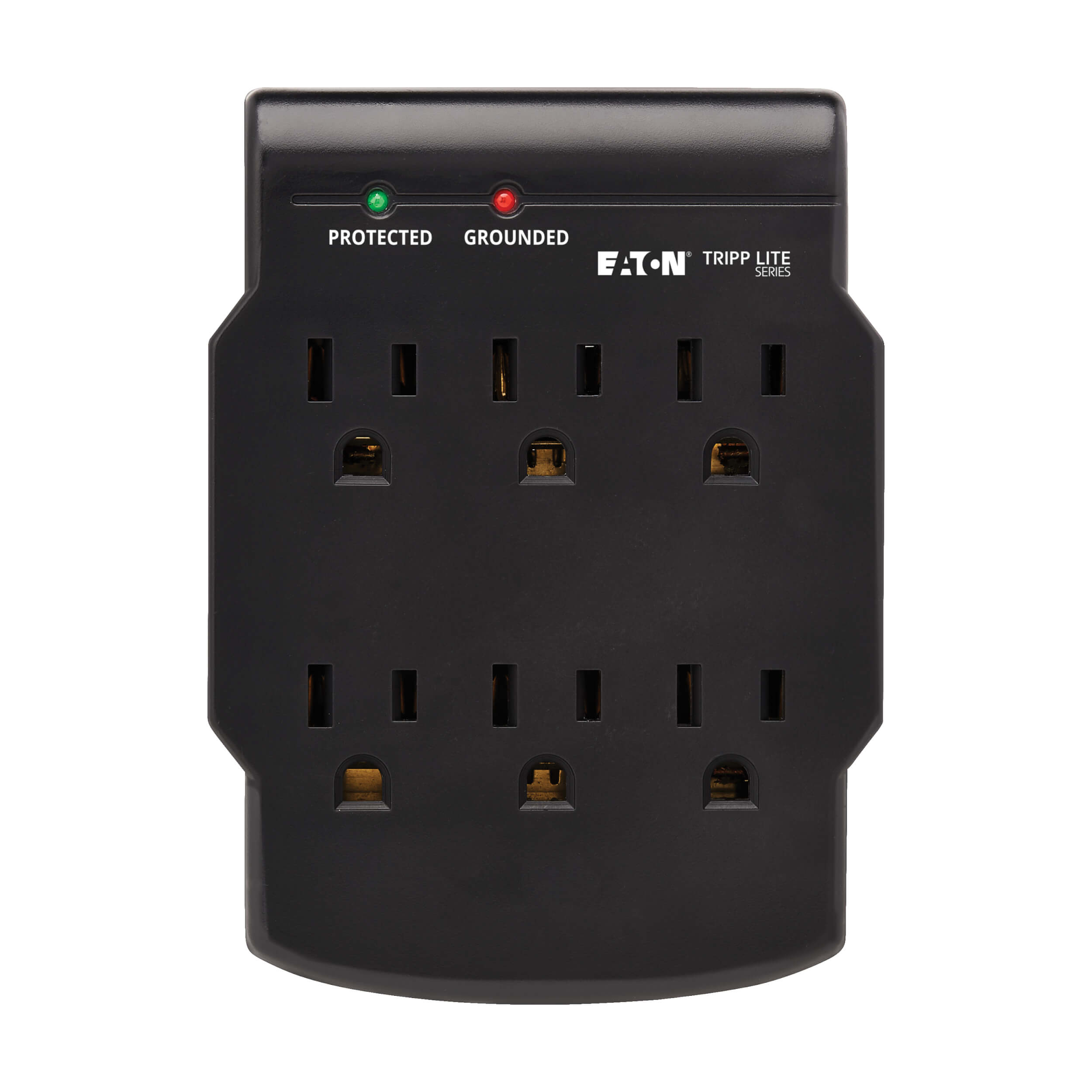 6 Outlet Surge Protector, Direct Plug-In, Diagnostic LED | Eaton