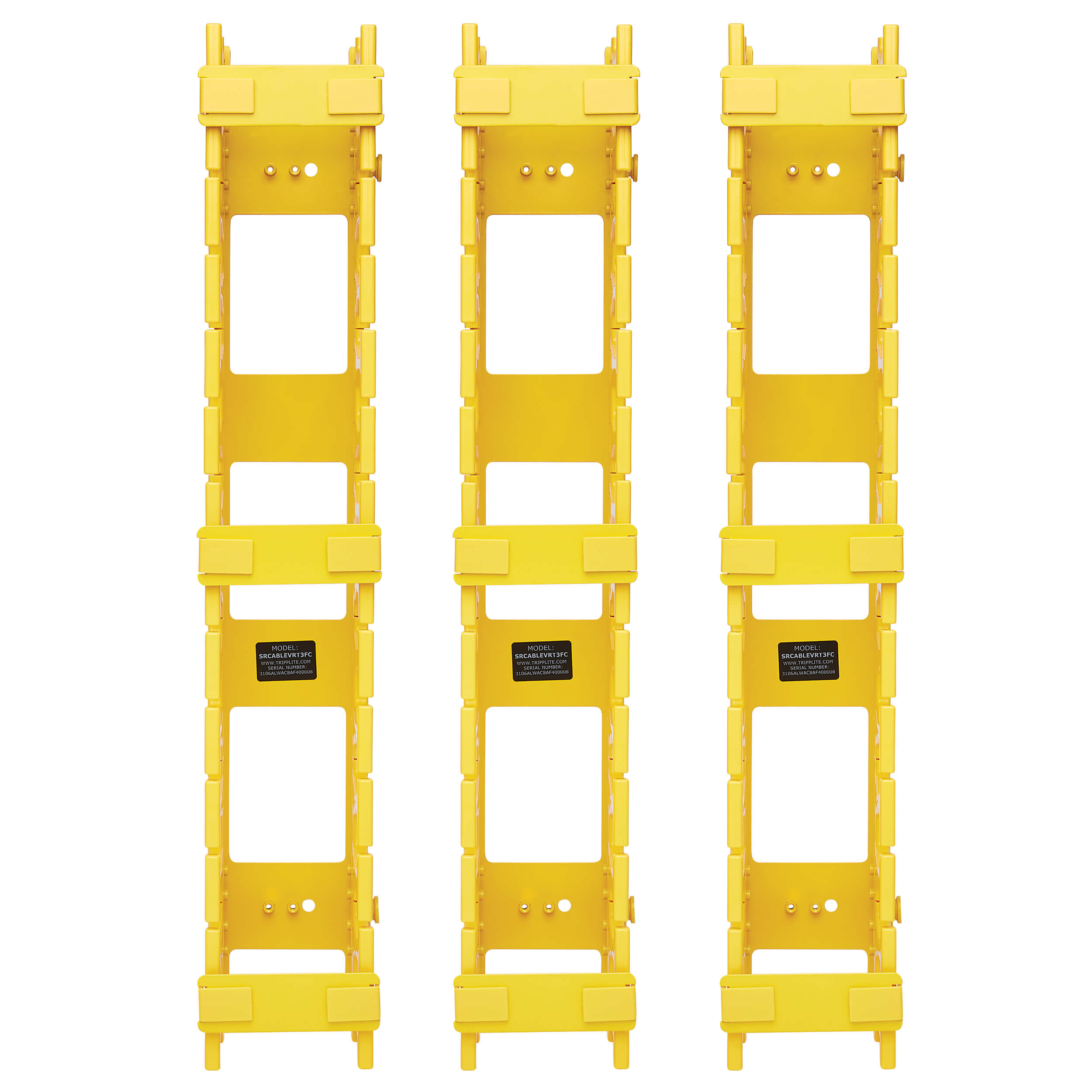 Vertical Server Rack Cable Manager, Extra Wide, Yellow, 6 ft. (1.8 m ...