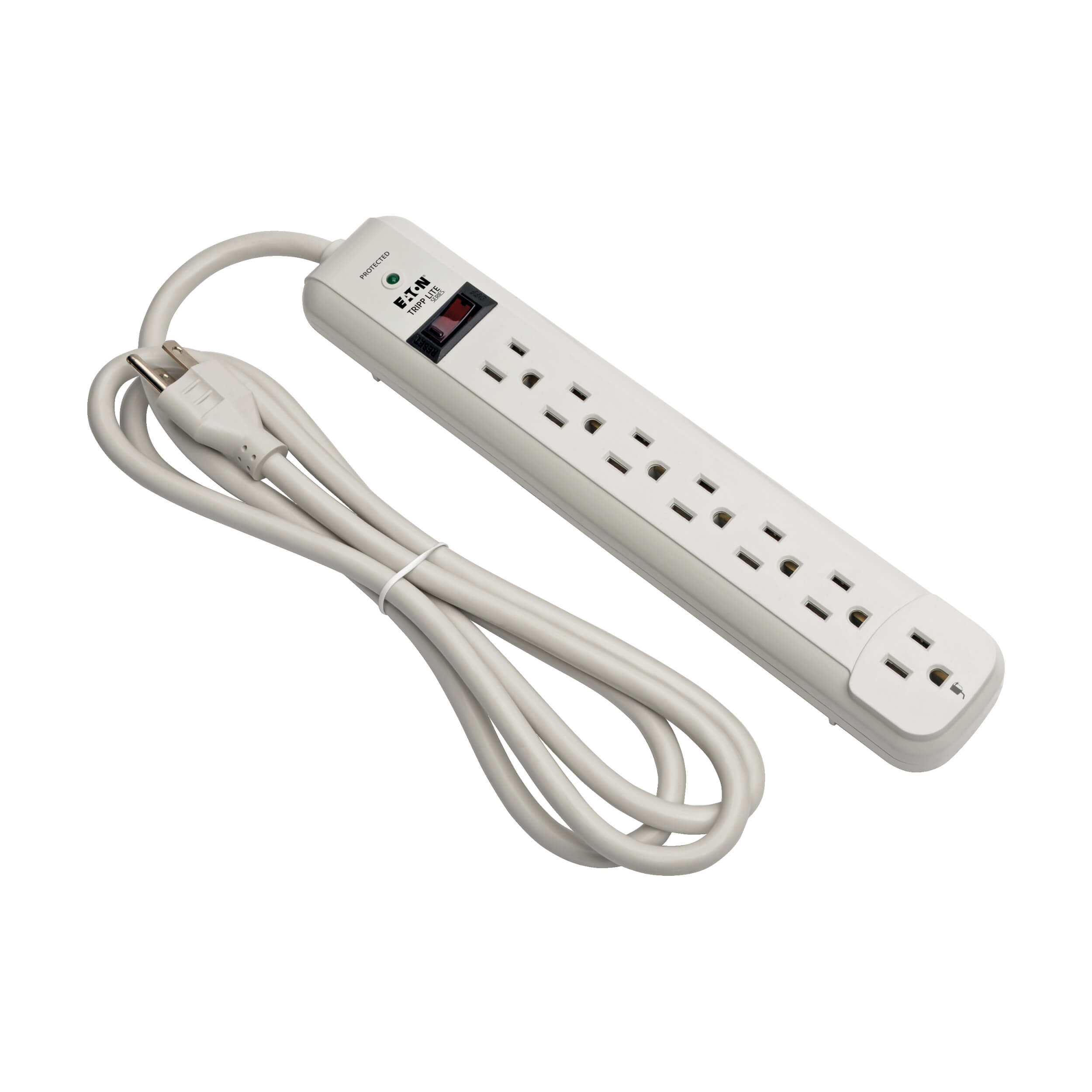 Surge Protector, 7 Outlet, 1080 Joules, 6-ft Cord, LED | Eaton