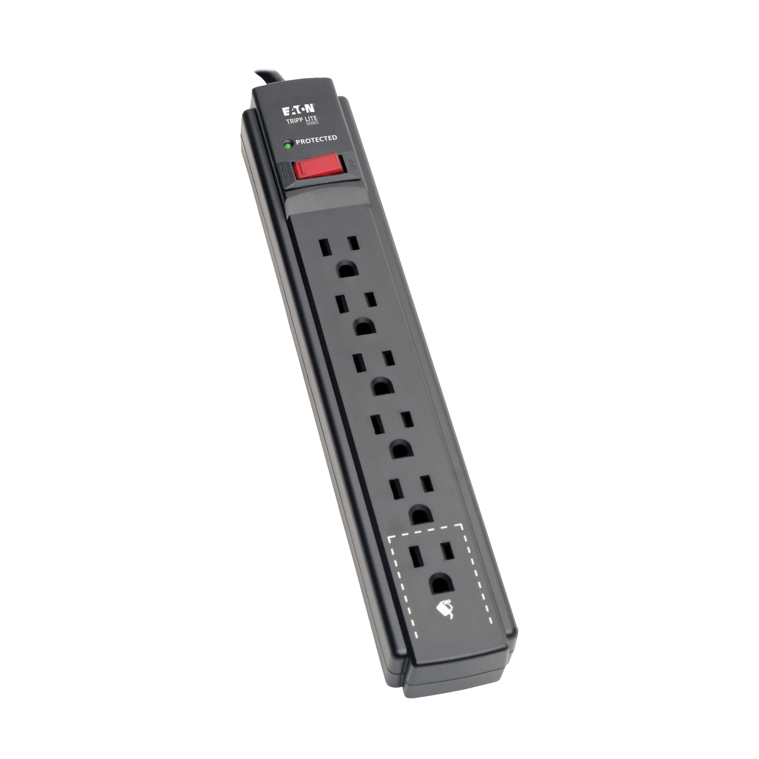 Surge Protector, 6 Outlet, 790 Joules, 15ft Cord Eaton