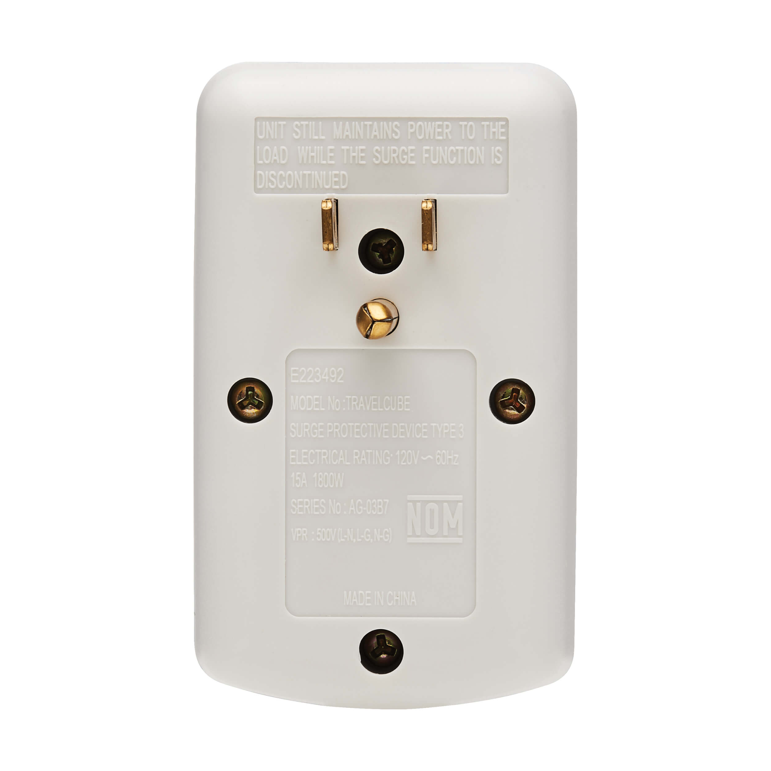 Portable Surge Protector, 1 Outlet, 750 Joules, Tel, Modem Eaton