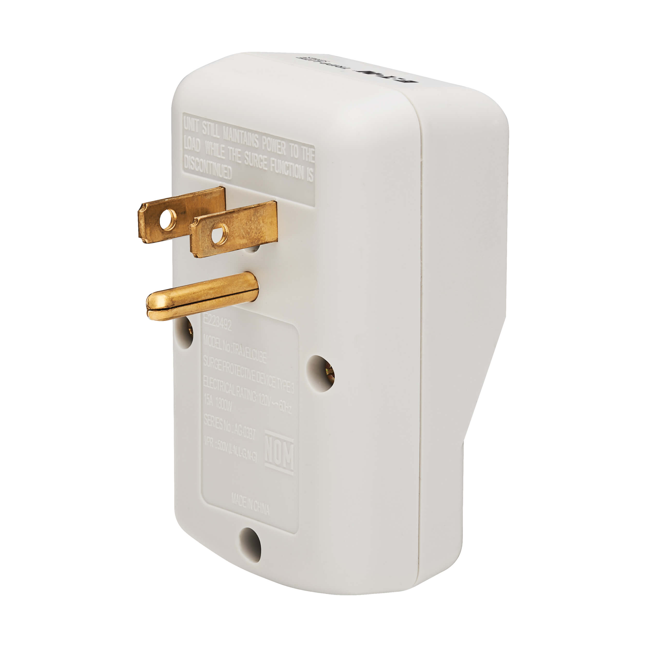 Portable Surge Protector, 1 Outlet, 750 Joules, Tel, Modem Eaton