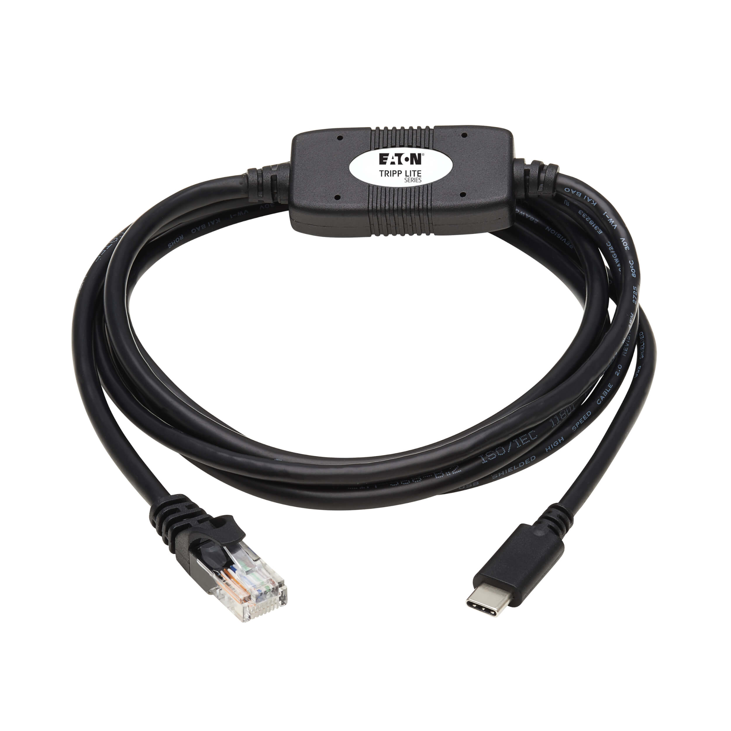 USBC to RJ45 Rollover Cable, Cisco Compatible, 250 Kbps, 6 ft., 1.8 m