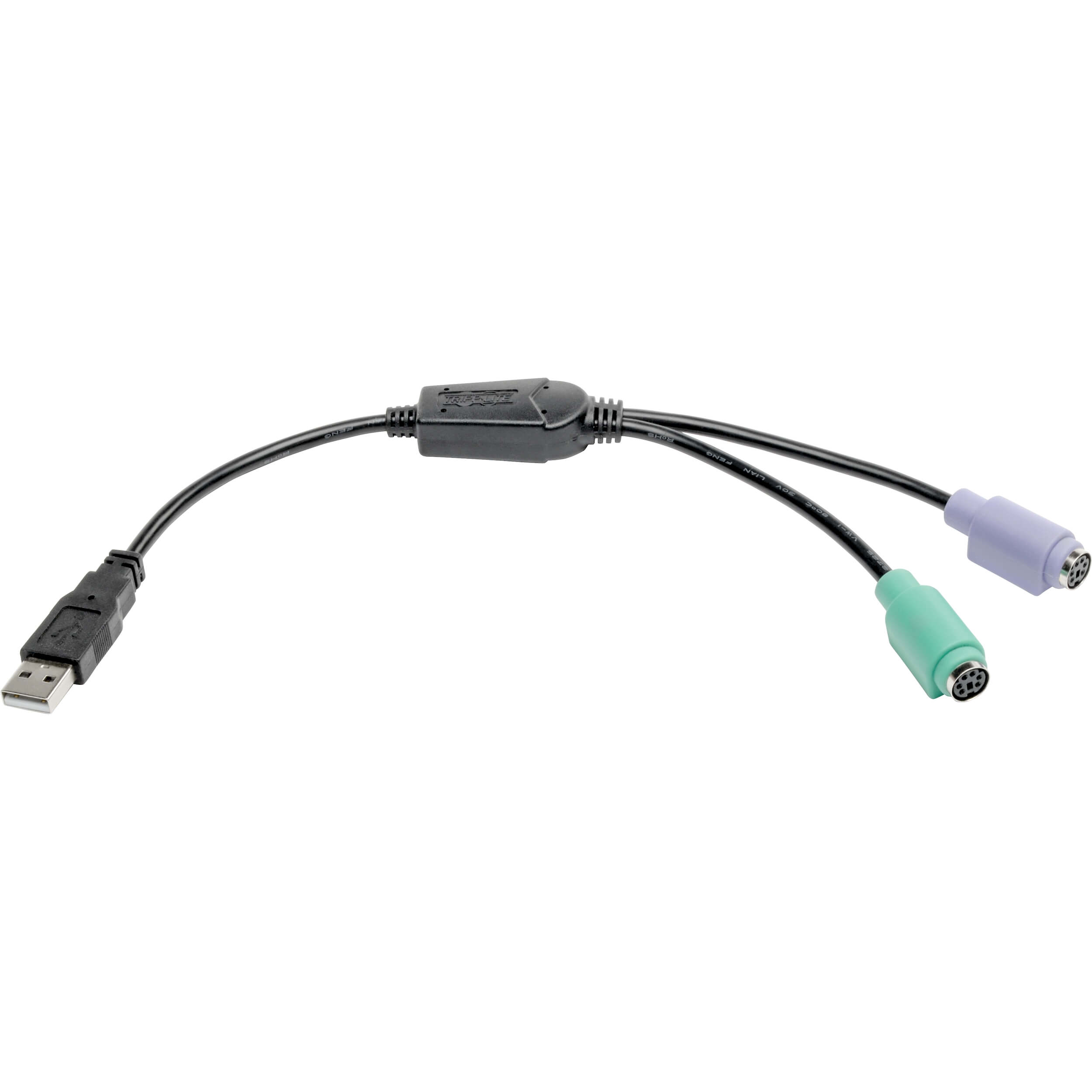 USB to PS/2 Adapter - Keyboard and Mouse (A M to 2x Mini-Din6 F) | Eaton