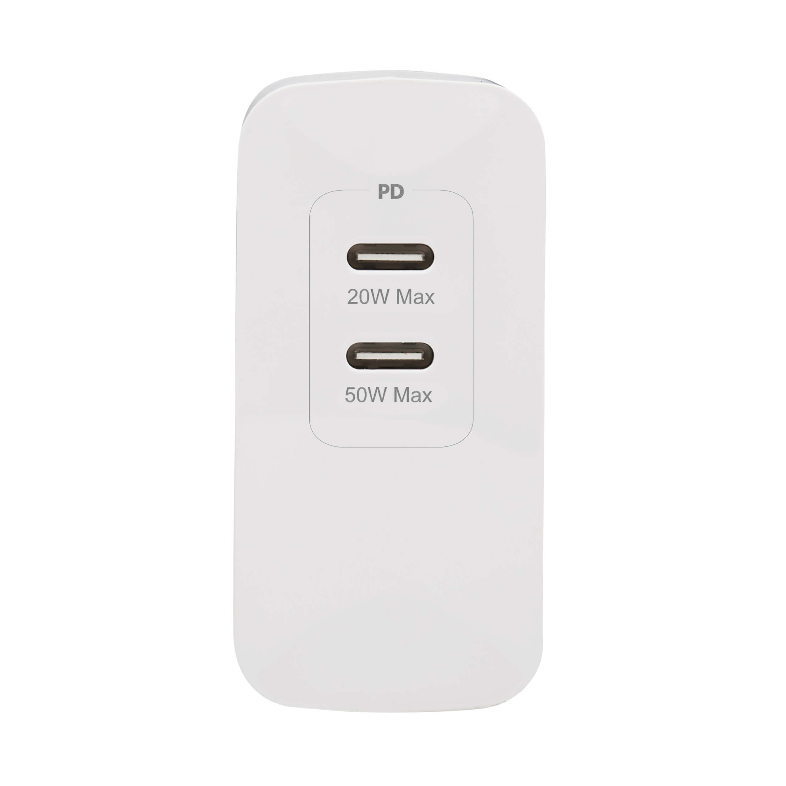 Dual-Port USB-C Wall Charger - 70W, GaN Technology, Power Delivery (PD ...